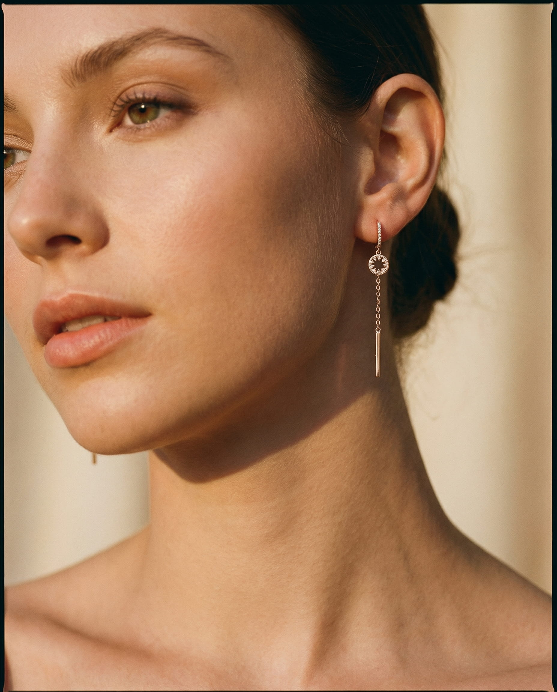 Gold-Plated Sequin Earrings
