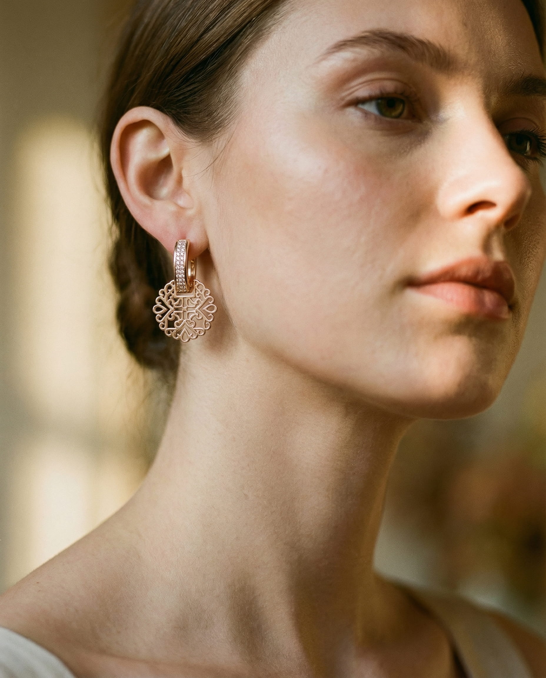 Elegant Gold Mandala Earrings