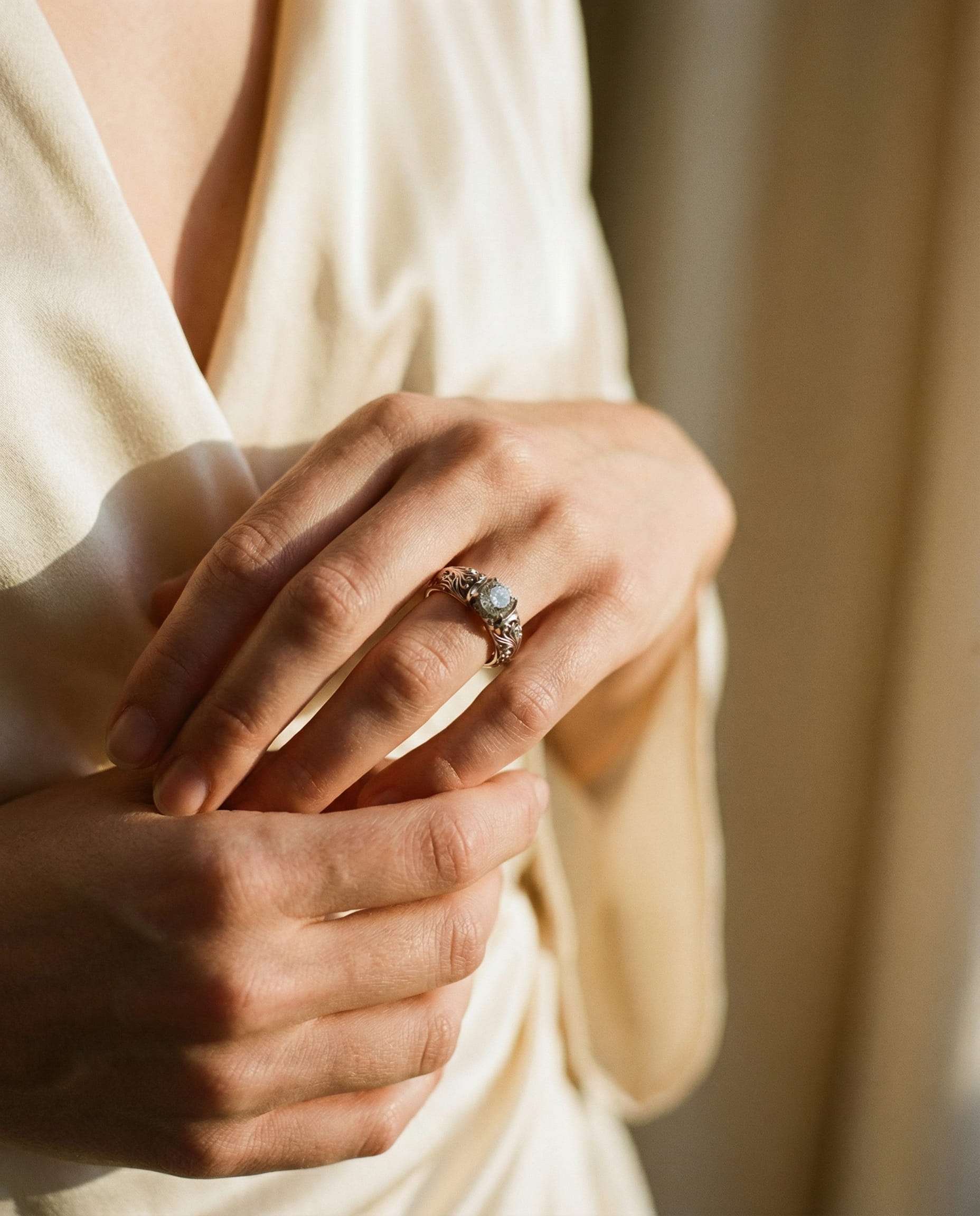 Exotic Silver Crystal Ring