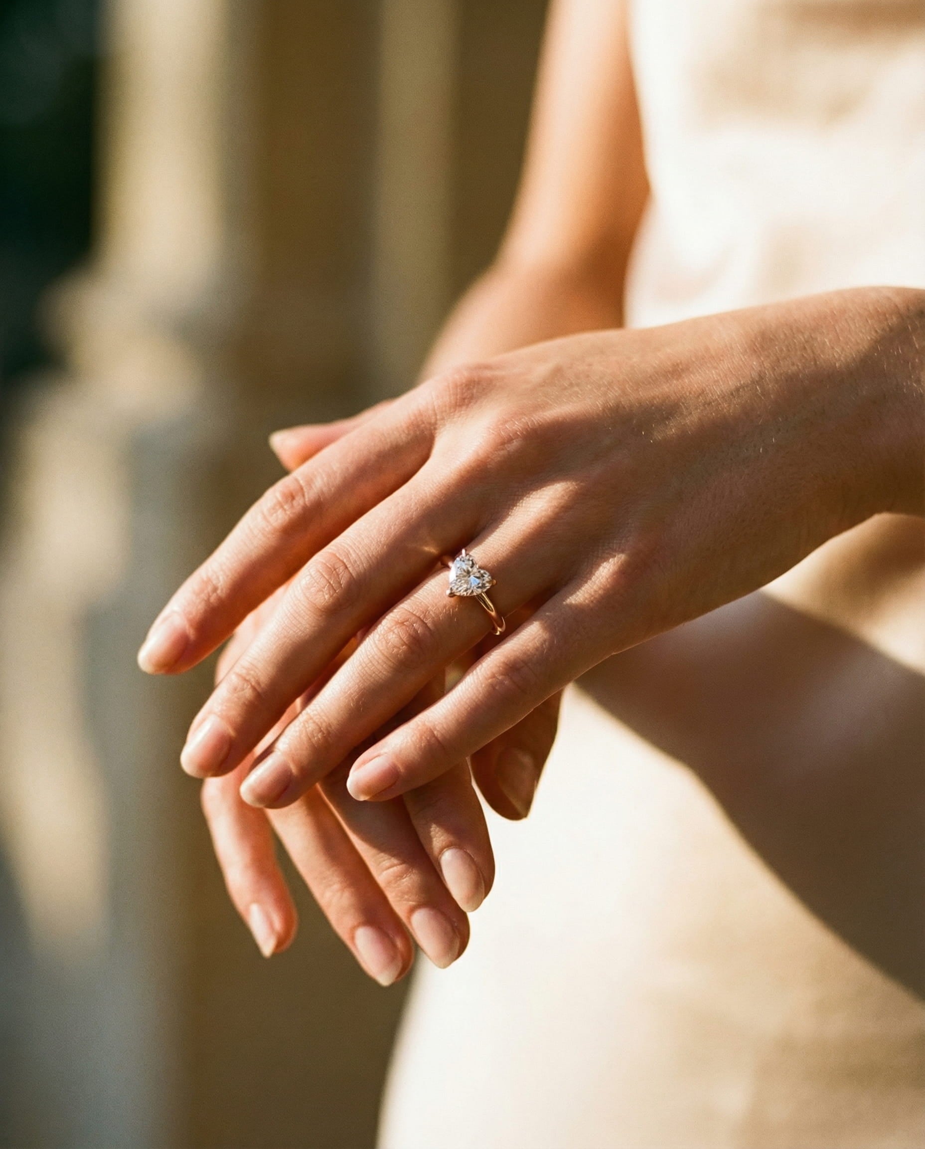 Delicate Cubic Zirconia Heart Ring