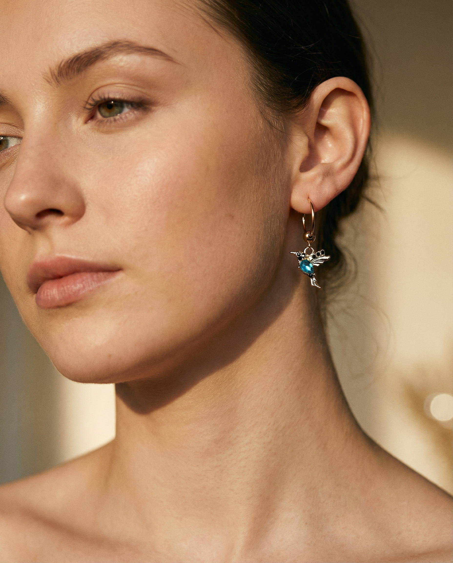 Hummingbird Necklace and Earrings Set