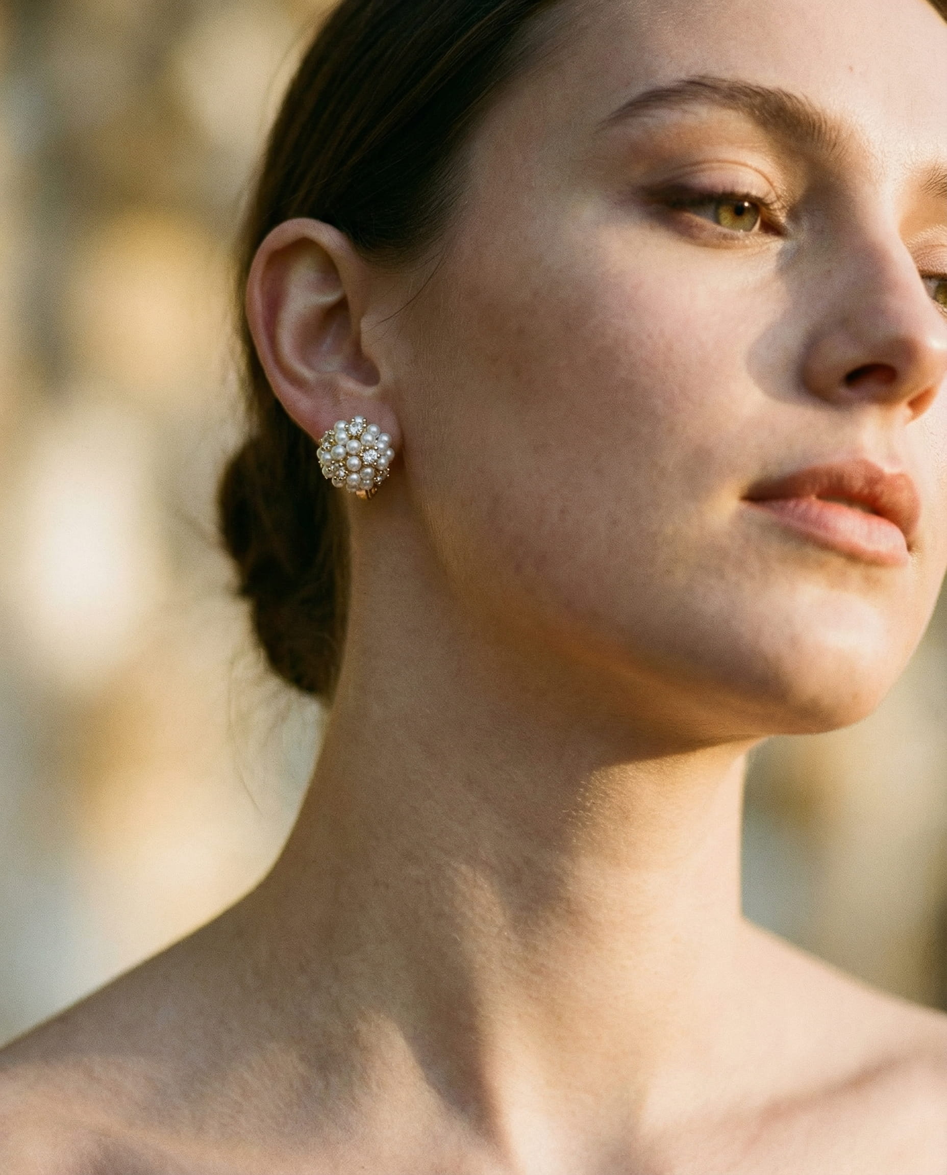 Vintage Pearl Inlay Earrings