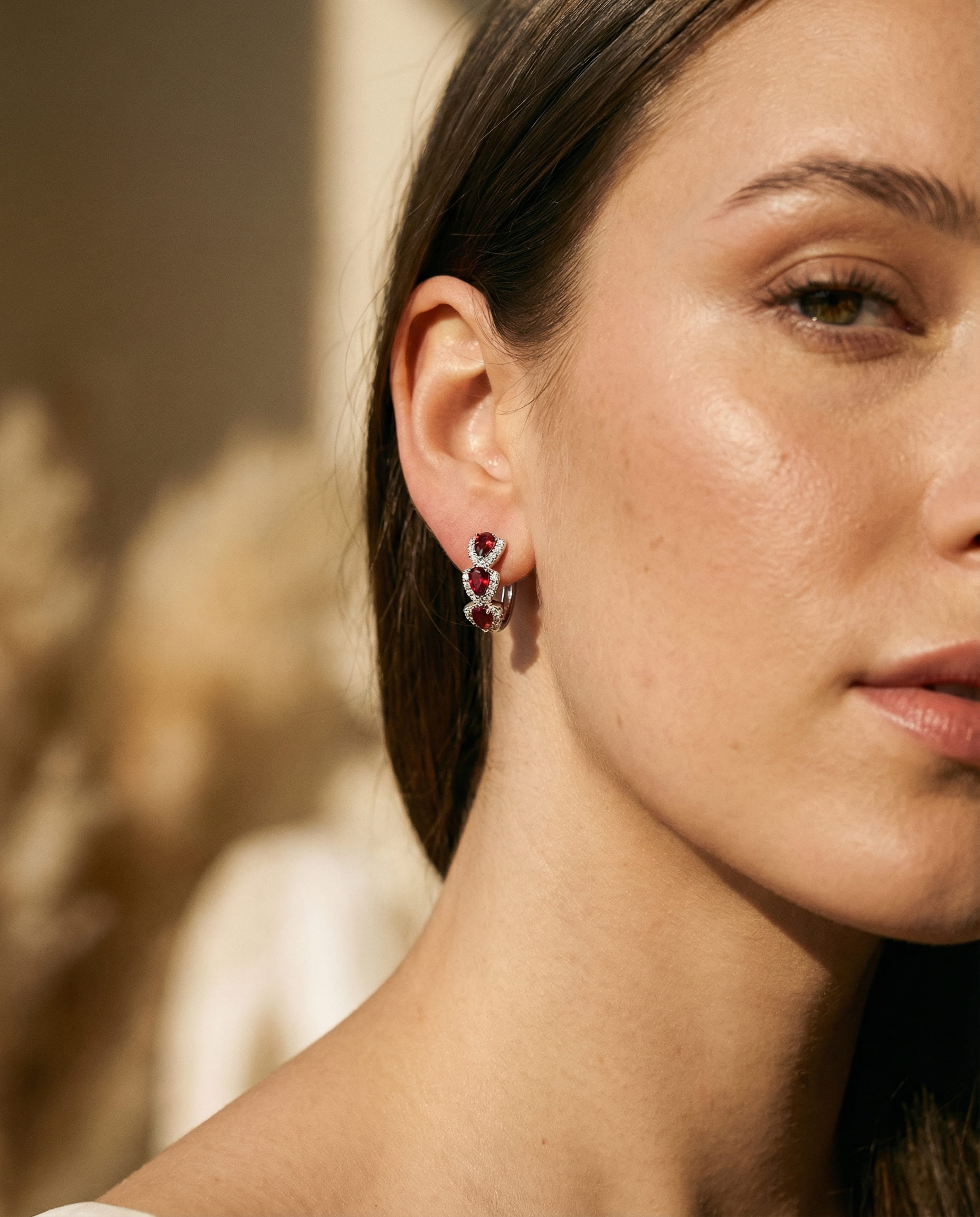 Sparkling Crystal Hoop Earrings