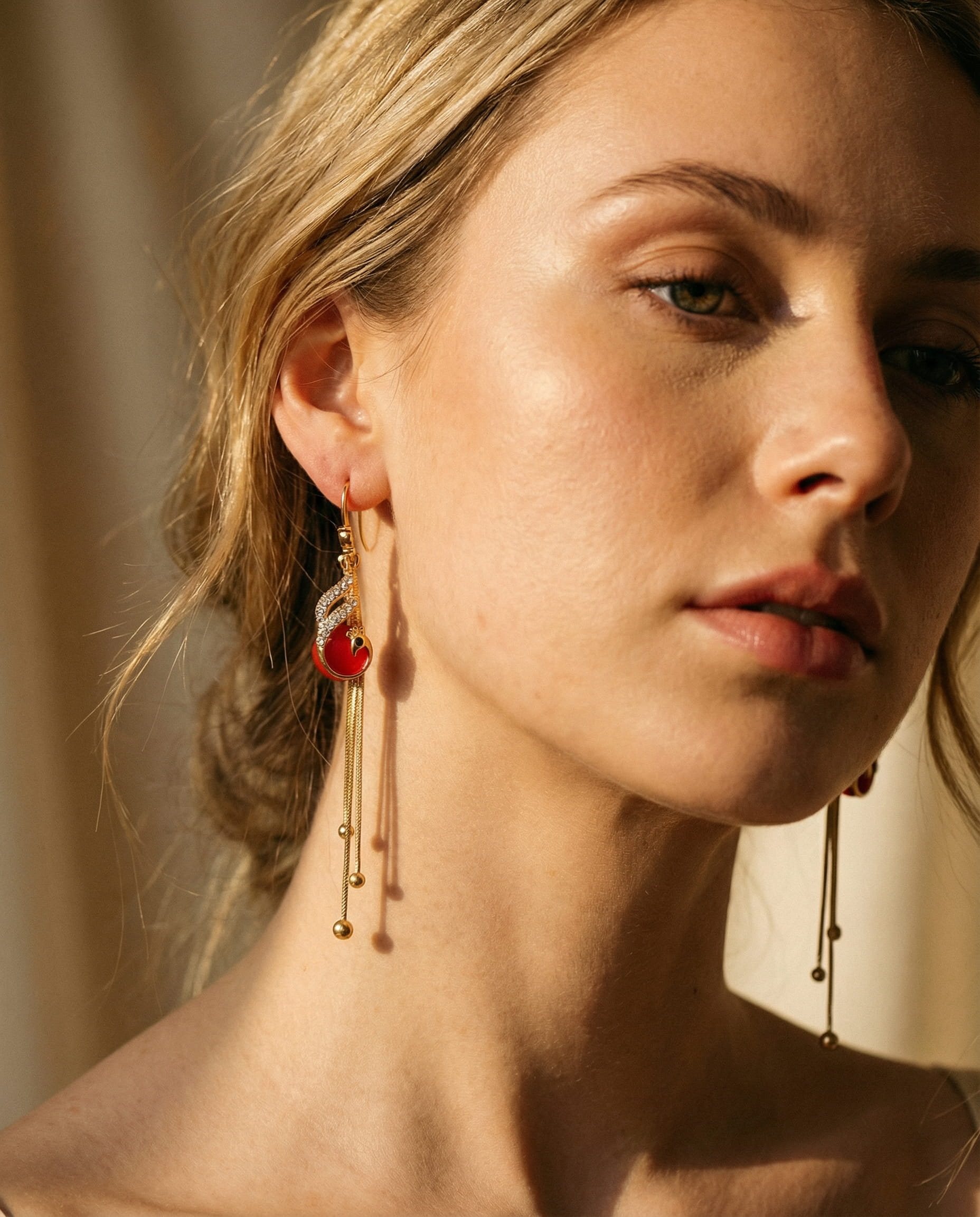 Festive Blue Pearl Earrings