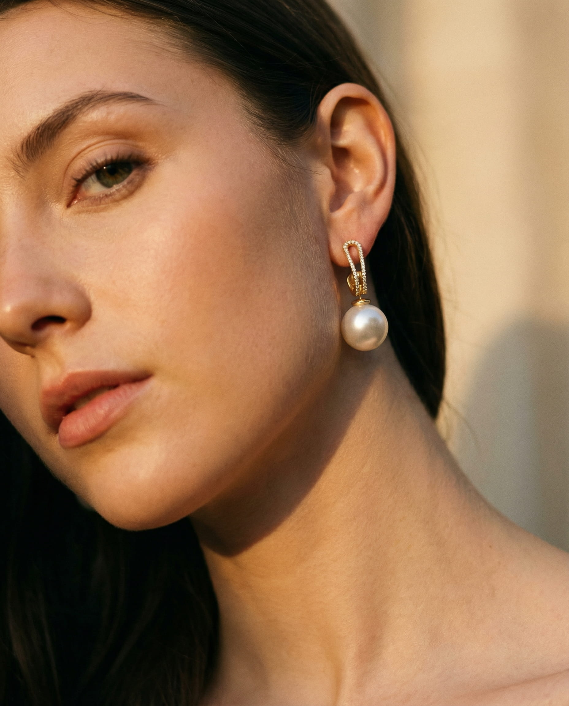 Elegant Pearl Cubic Zirconia Earrings