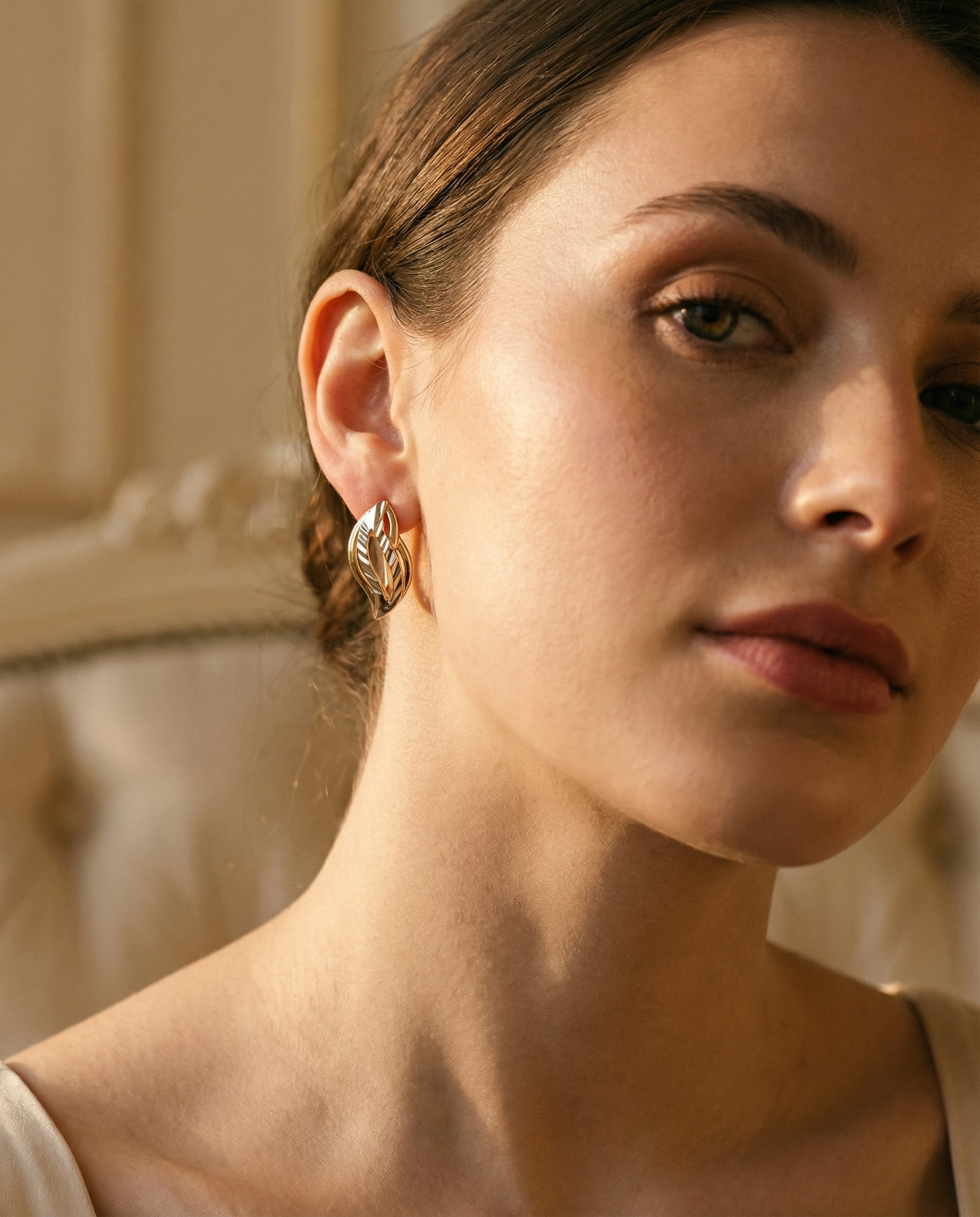 Elegant Gold and Silver Earrings