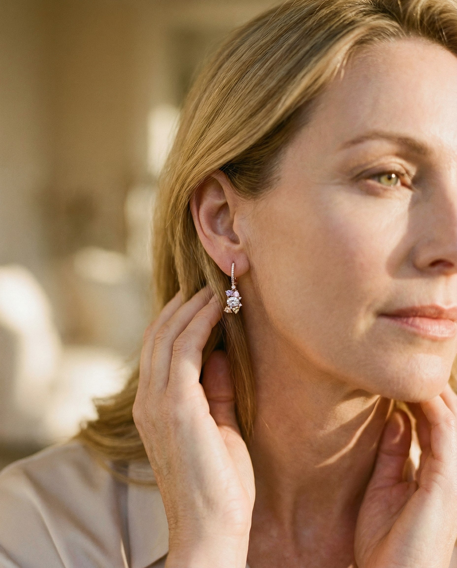 Elegant Colourful Crystal Earrings