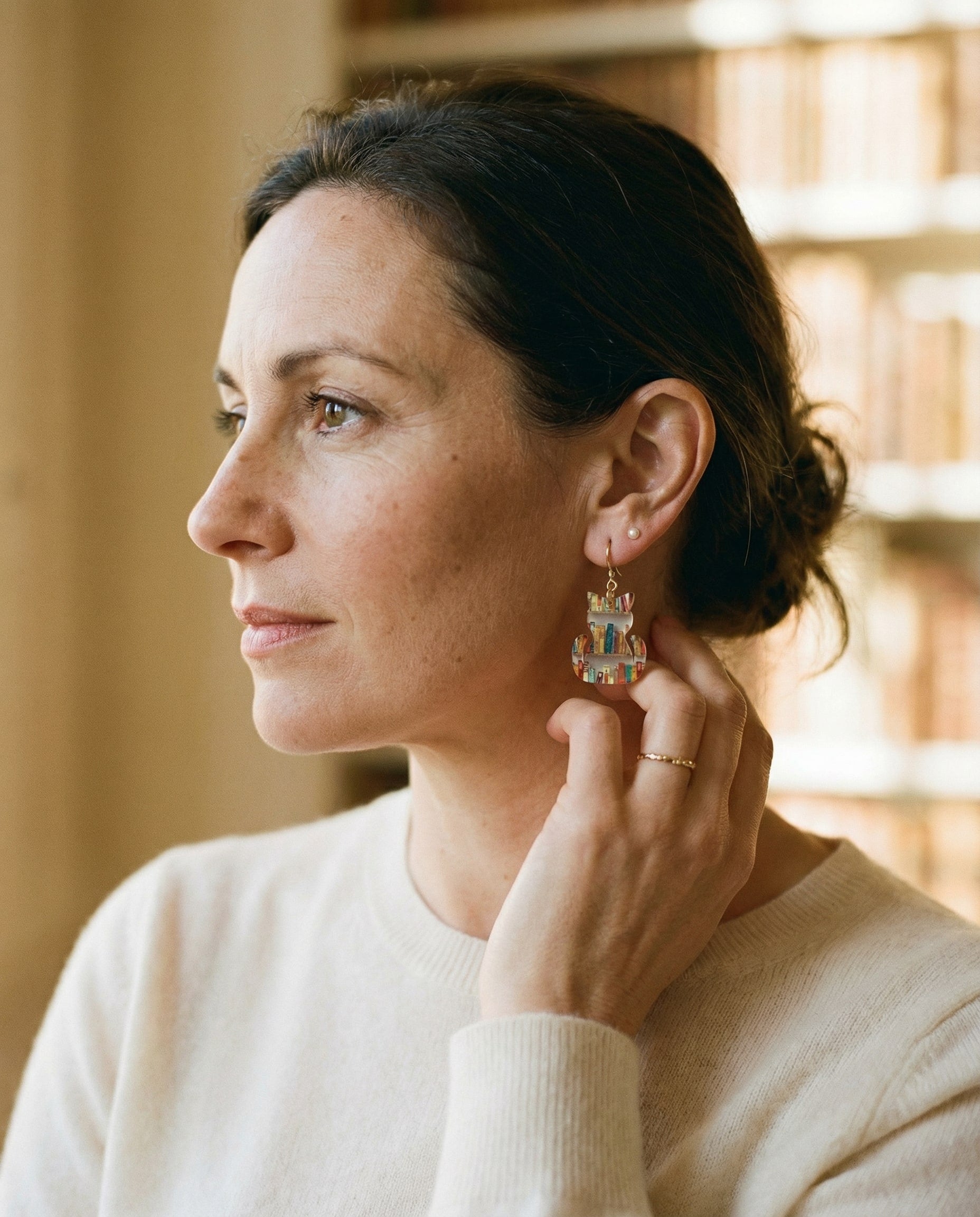 Vintage Multicoloured Kitten Earrings