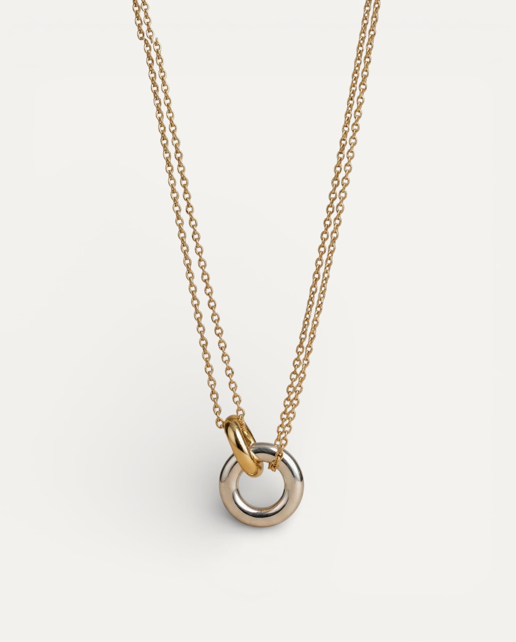 Geometric Round Pendant Necklace