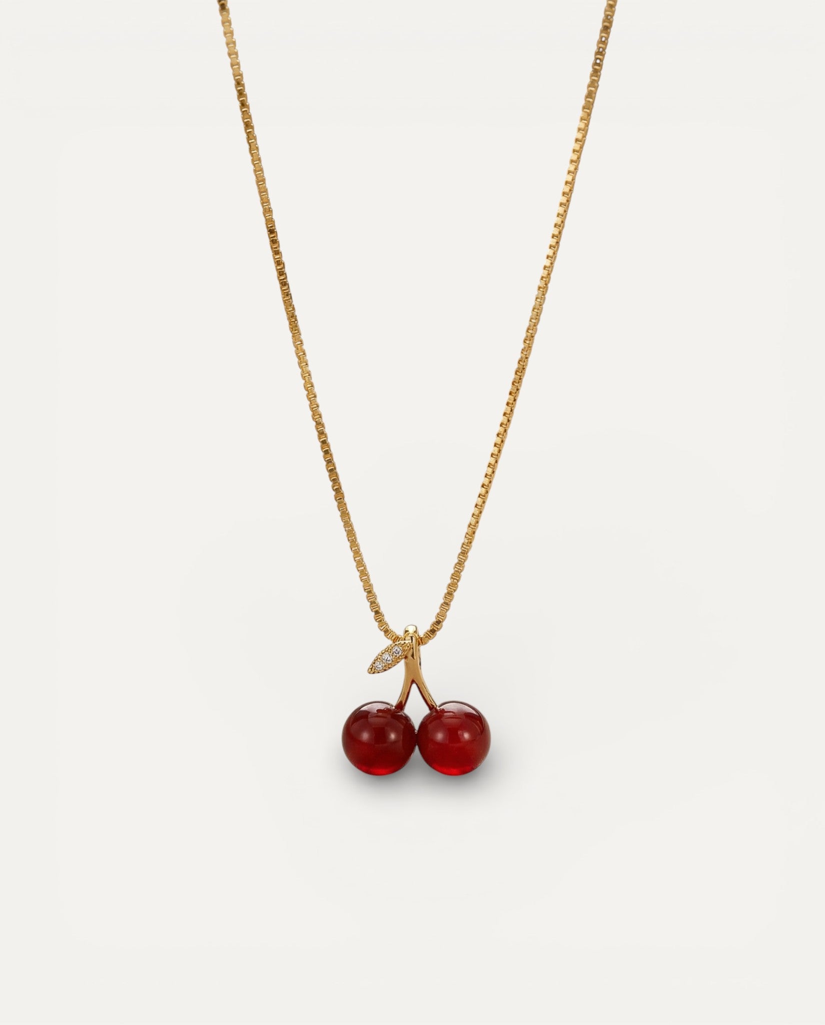 Gold Cherry Necklace