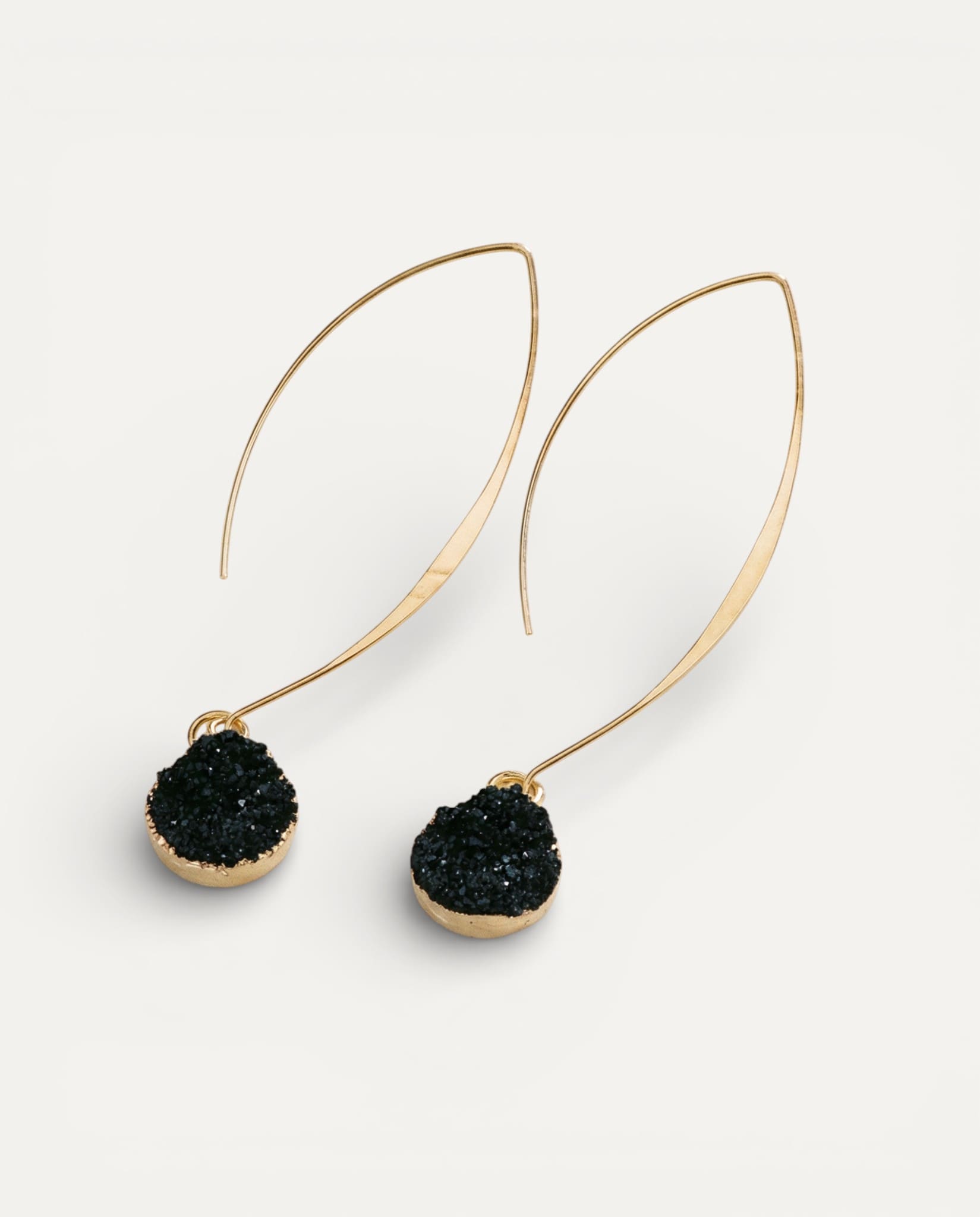 Vintage Gold and Black Earrings