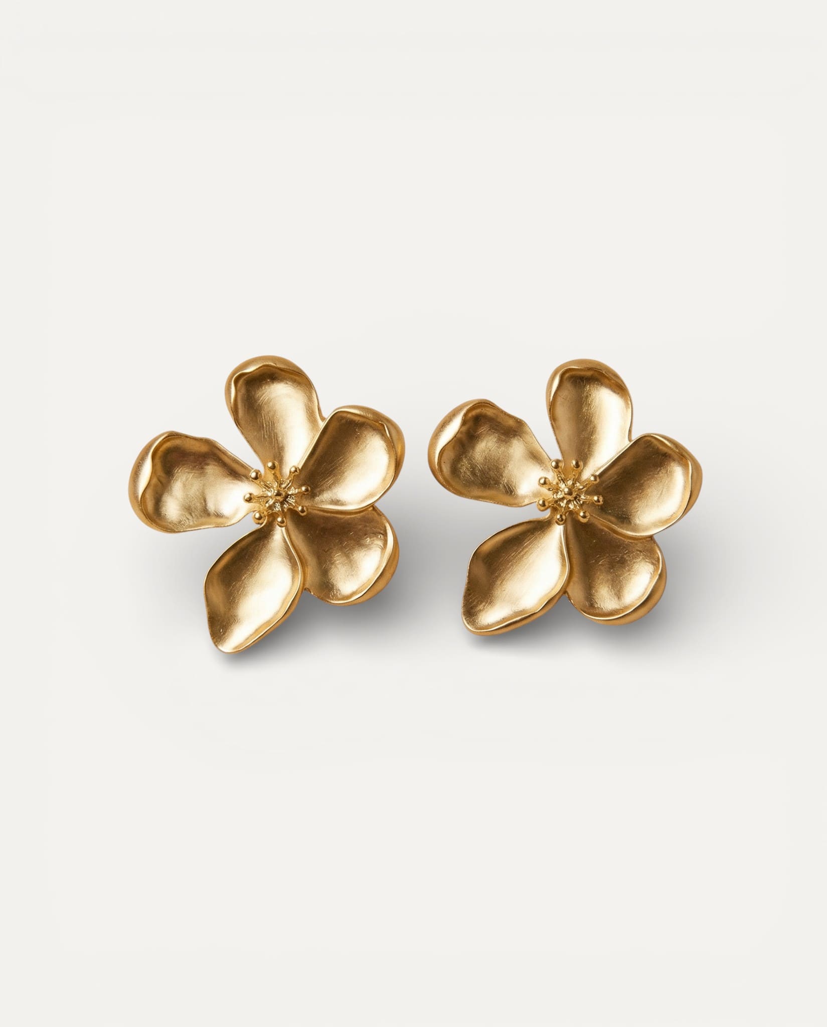 Gold Flower Earrings