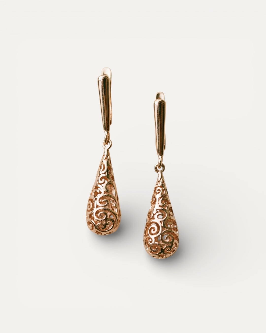Gold Mandala Drop Earrings