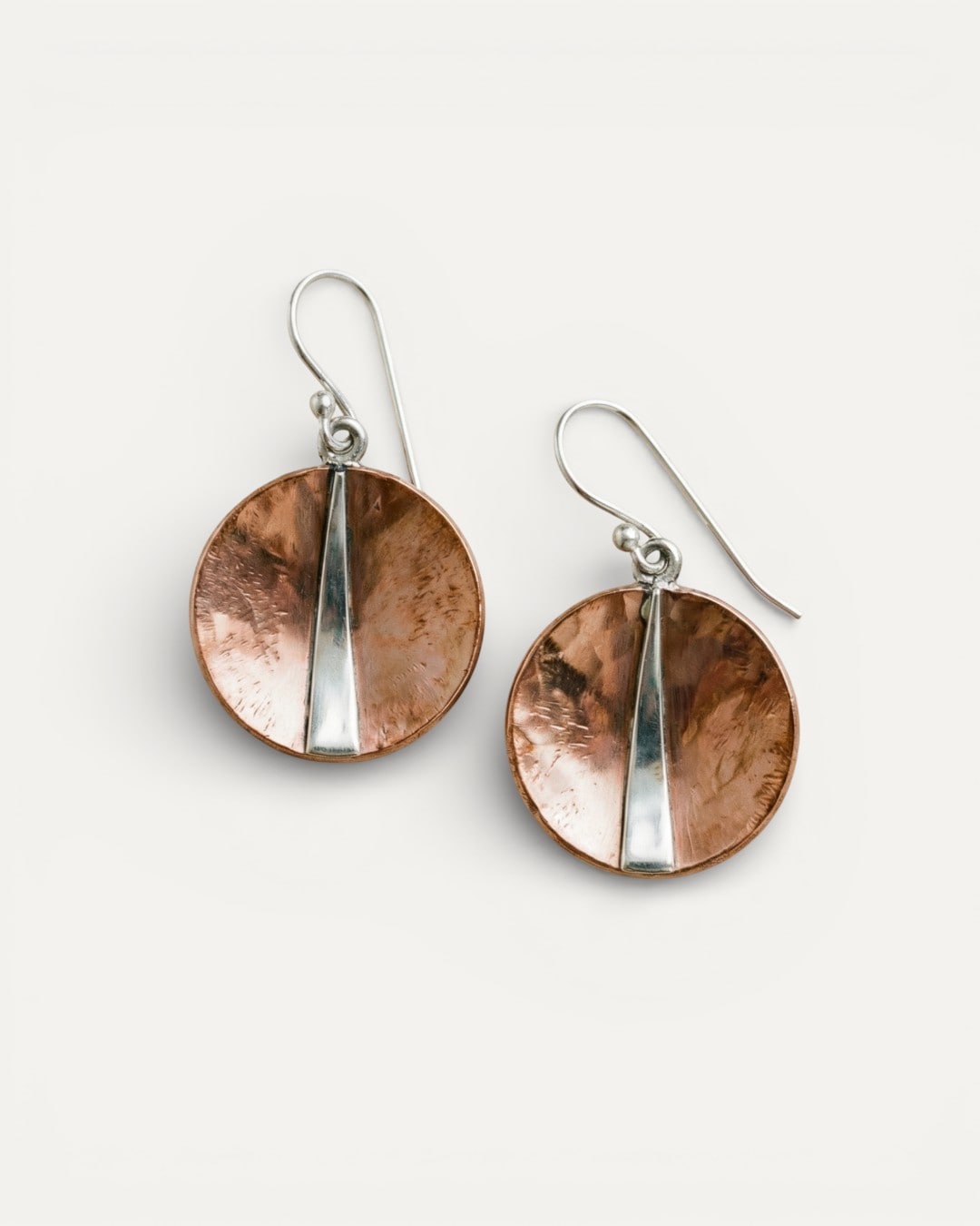 Vintage Round Rose Gold Sparkle Earrings