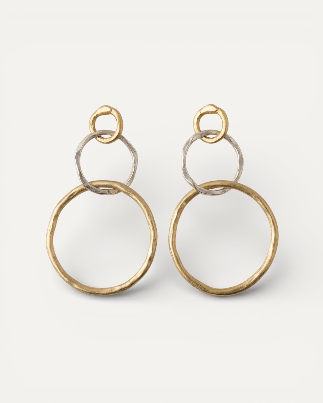Vintage Gold and Silver Hoop Earrings