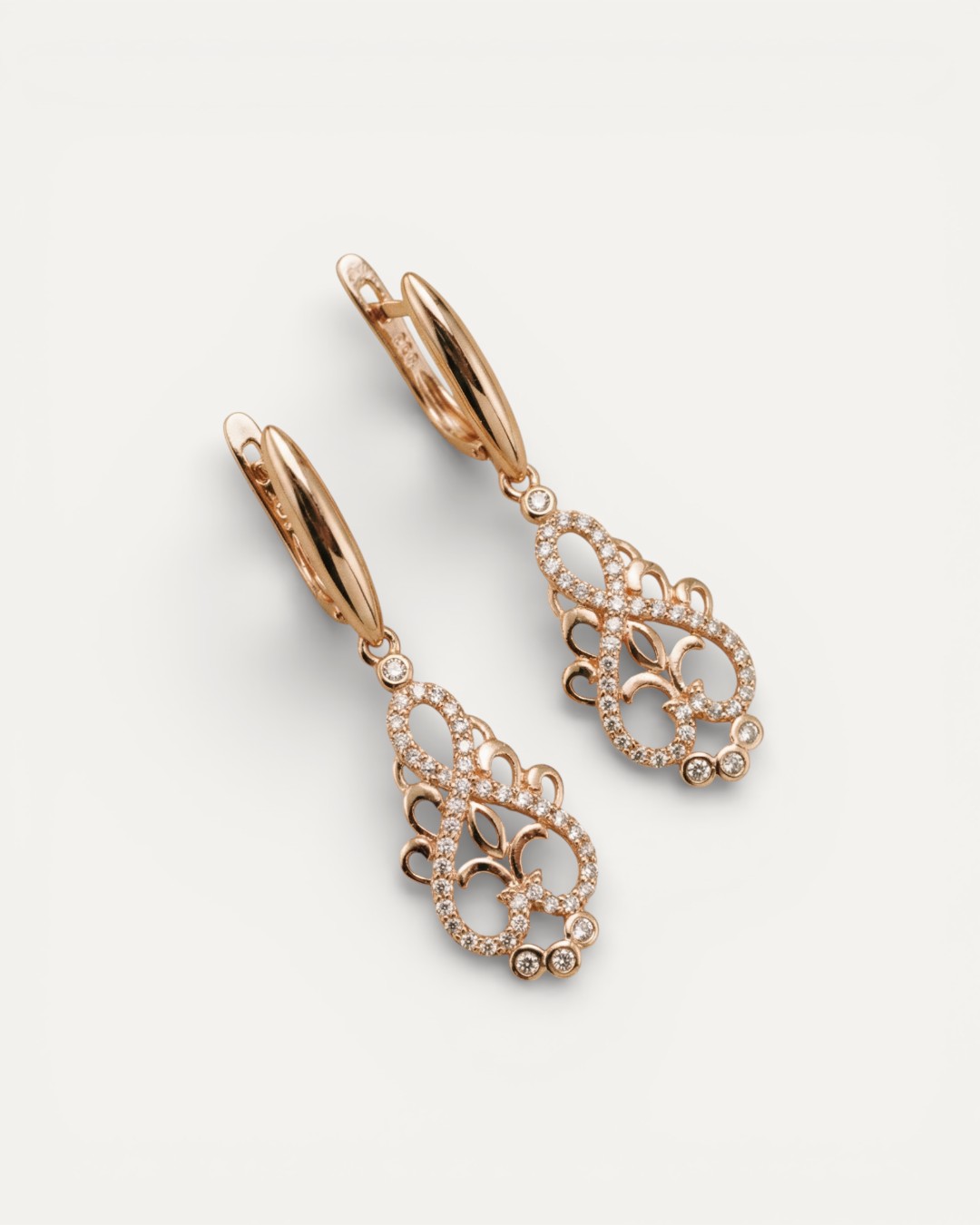 Elegant Gold Cubic Zirconia Earrings