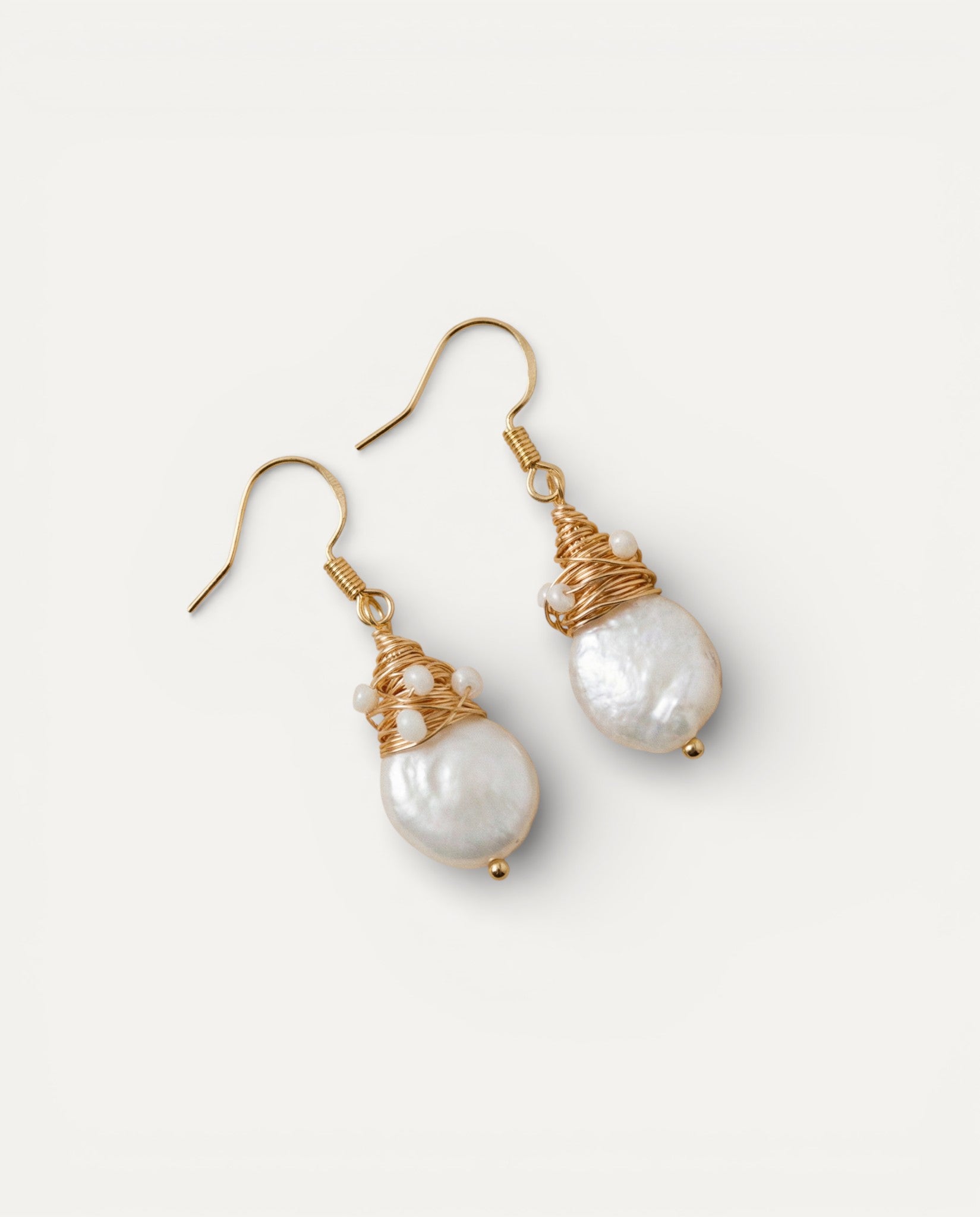 Retro Special Shape Freshwater Pearl Earrings