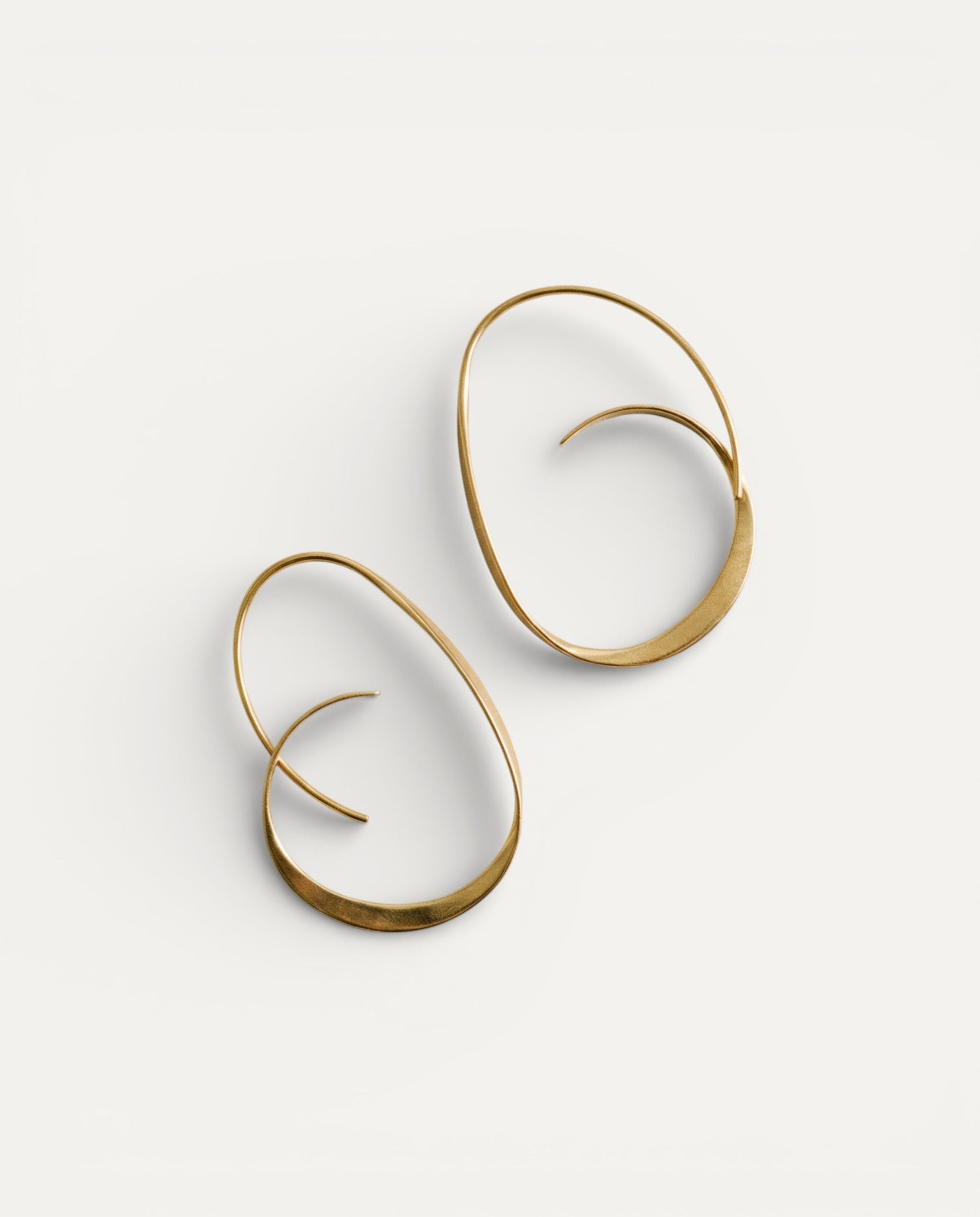 Large Spiral Circle Earrings