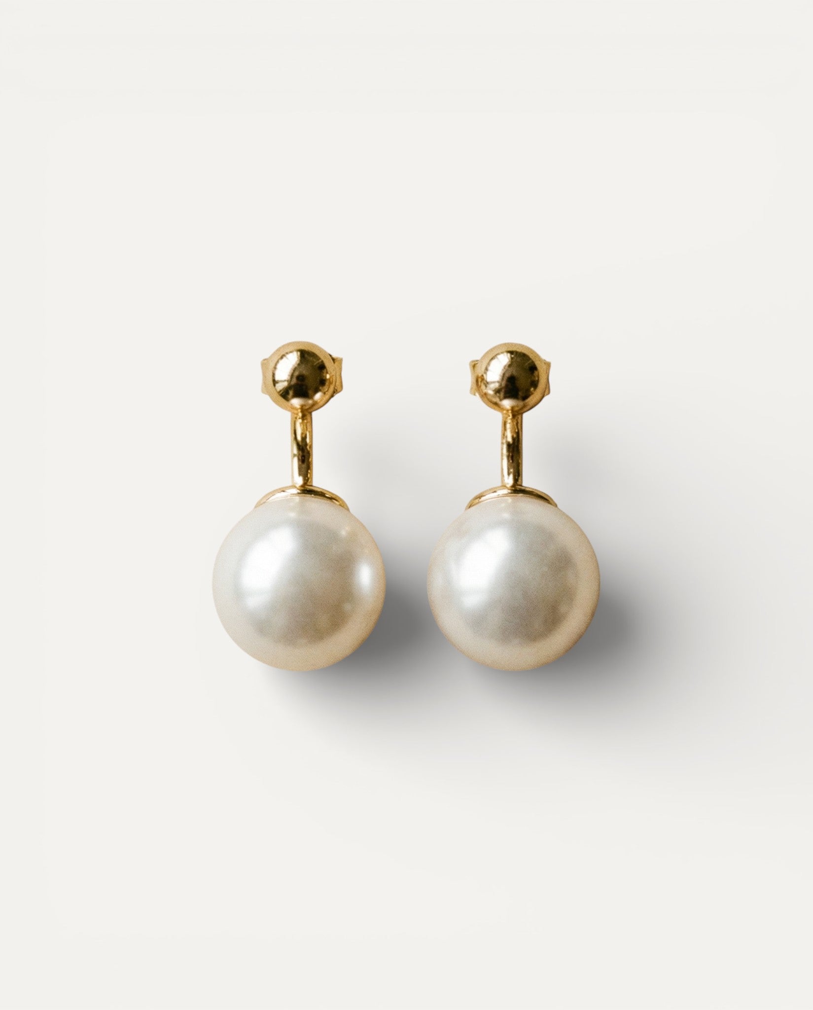 Gold Pearl Earrings