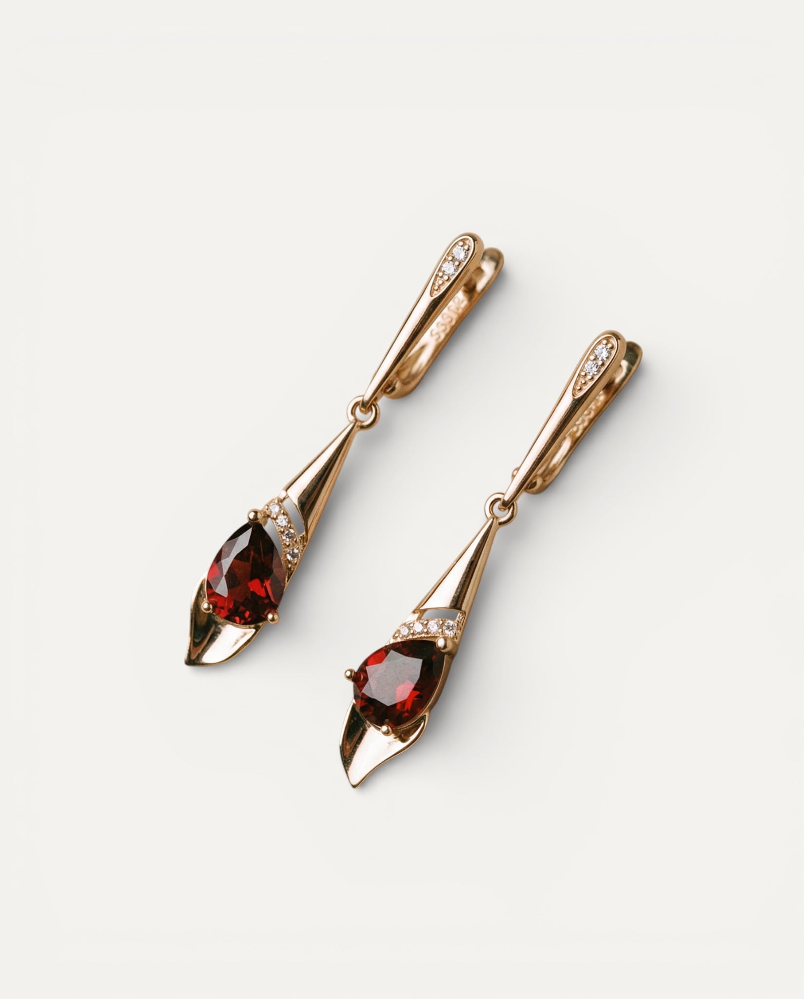 Elegant Red Crystal Earrings