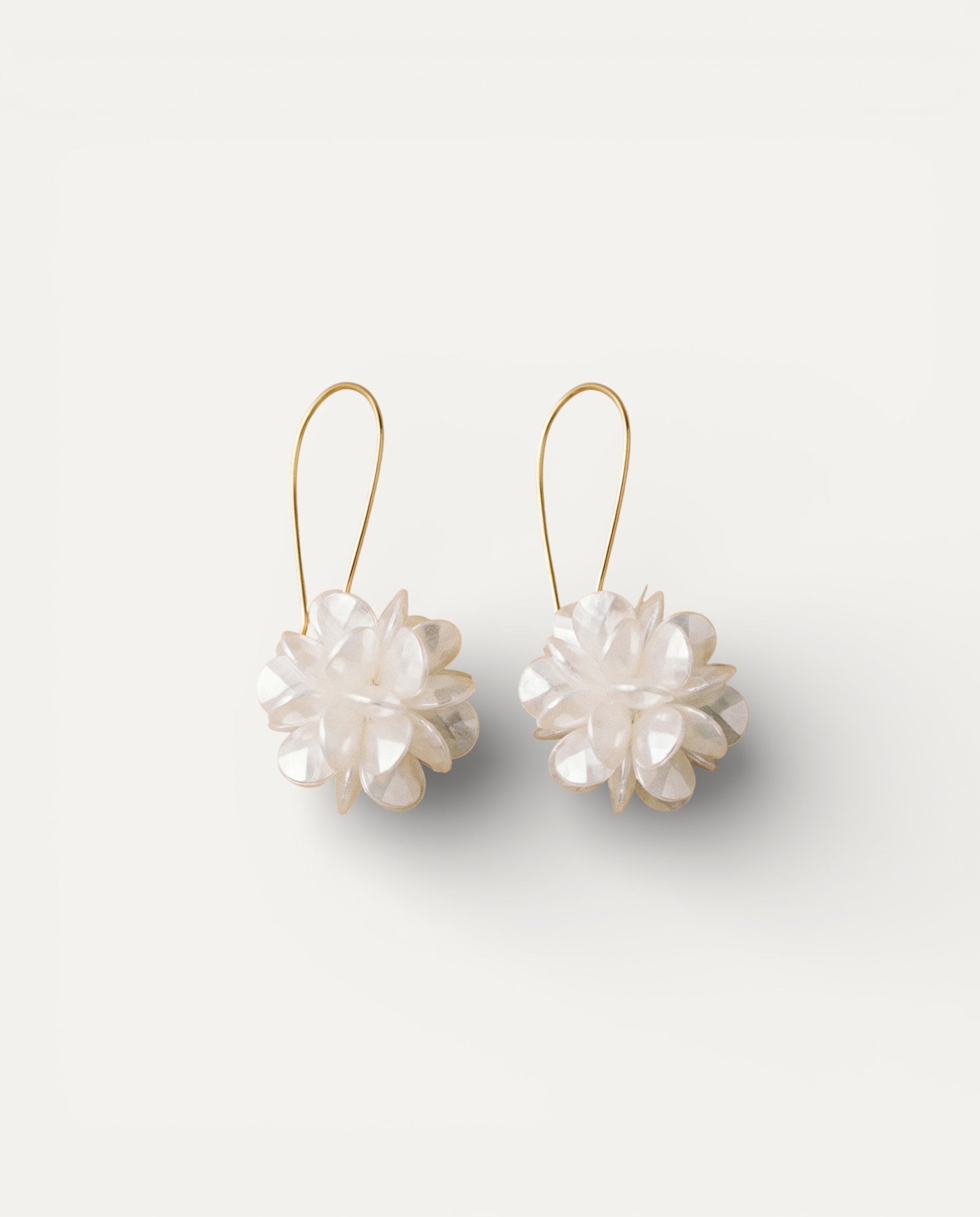 Elegant White Flower Earrings
