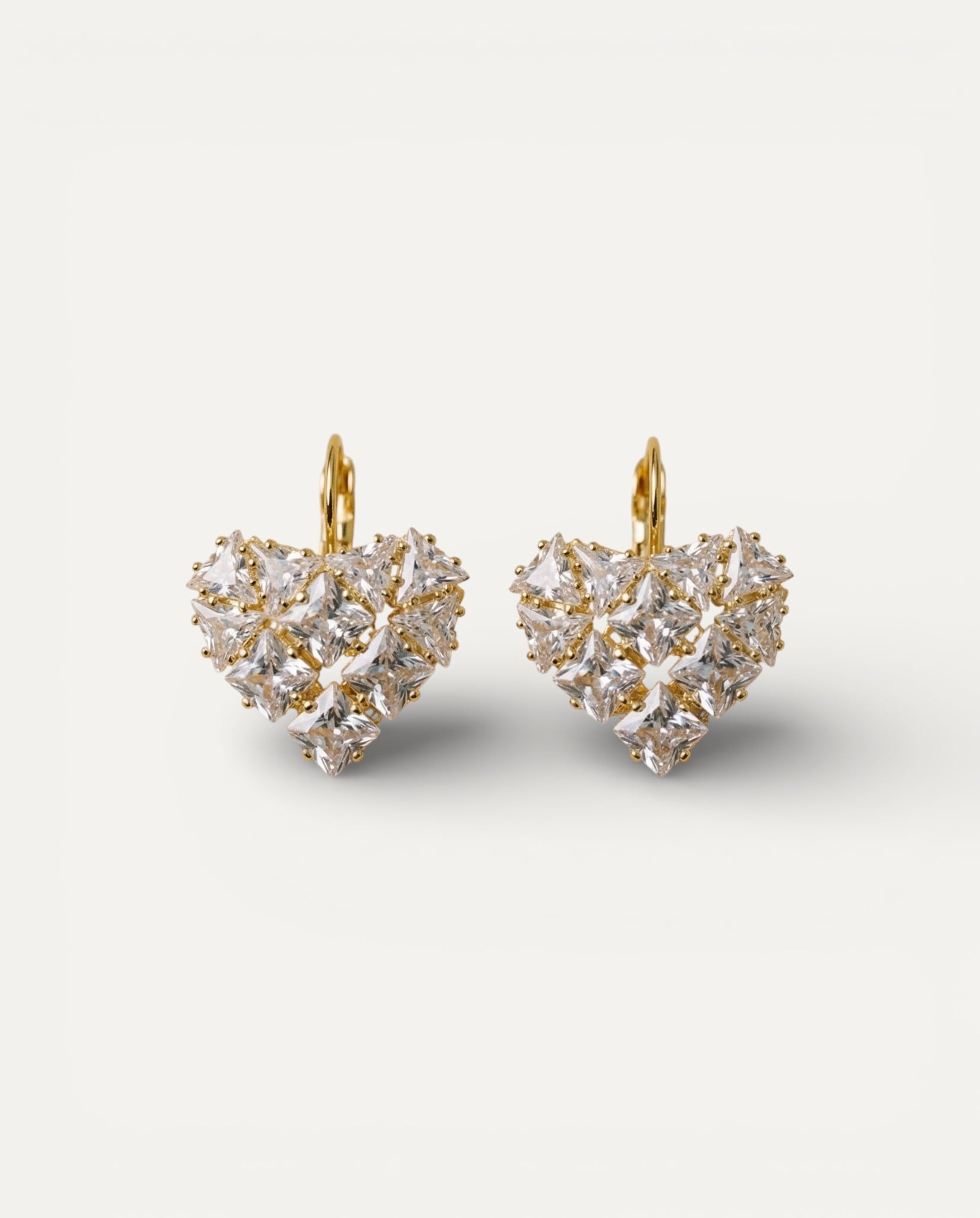 Elegant Heart-Shaped Crystal Earrings