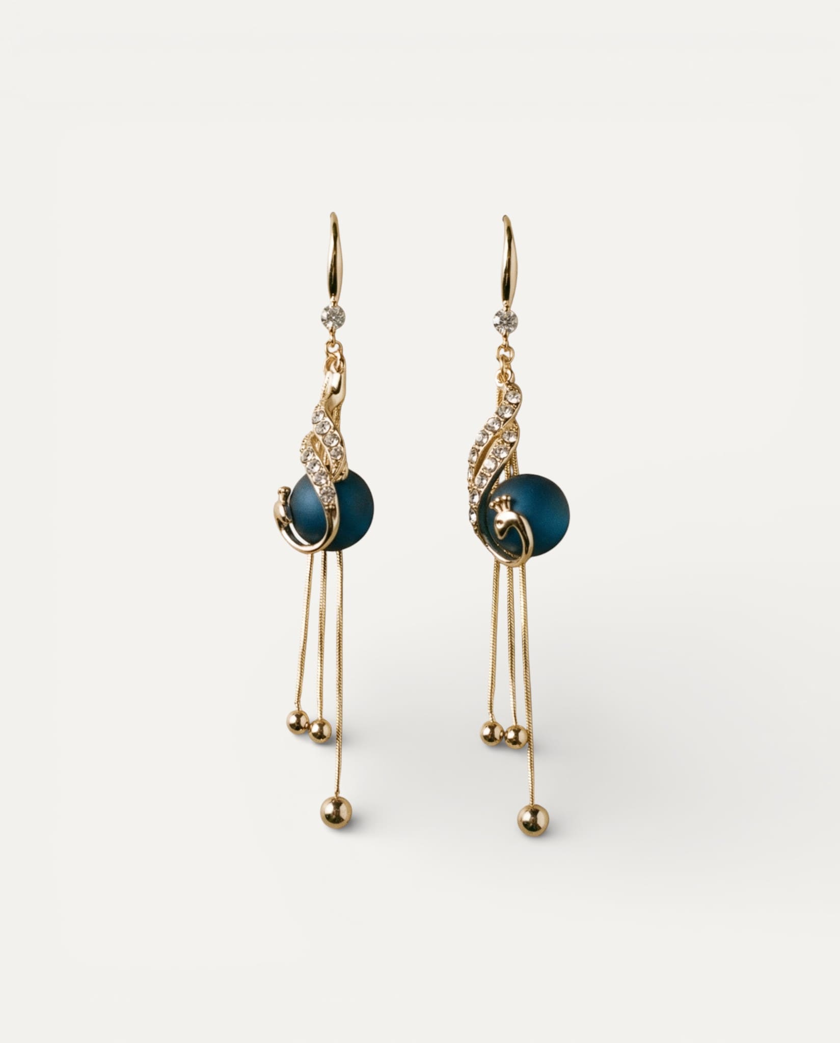 Festive Blue Pearl Earrings