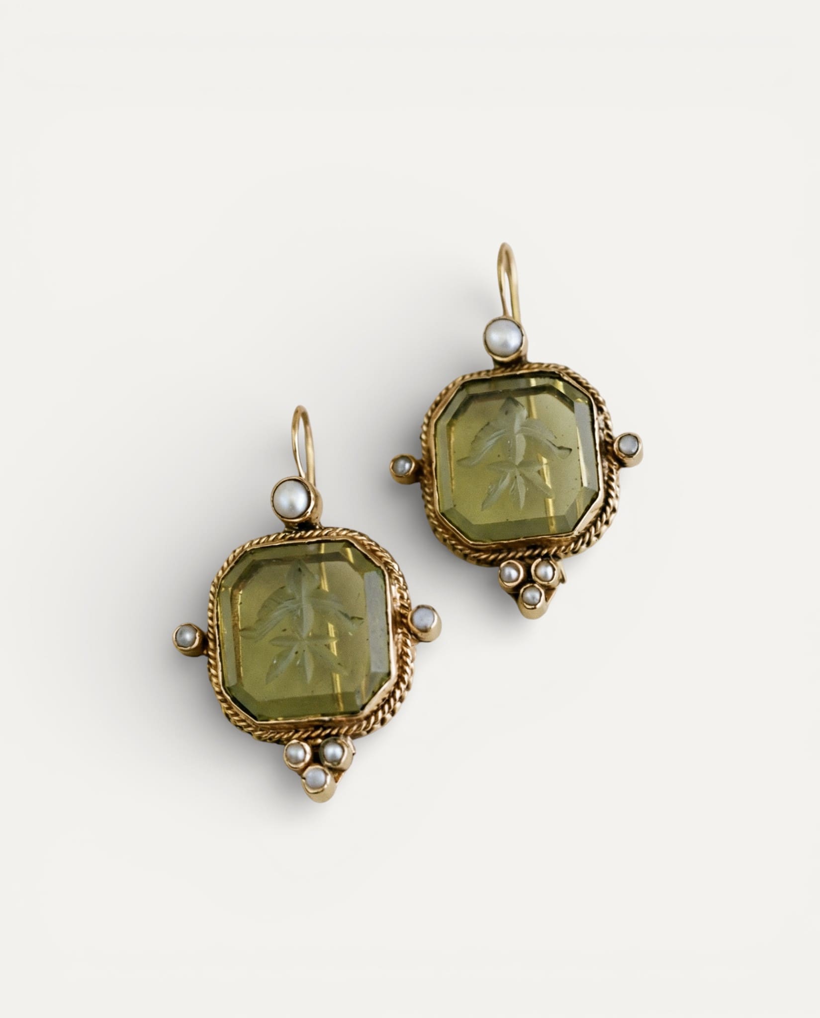 Green Crystal Earrings