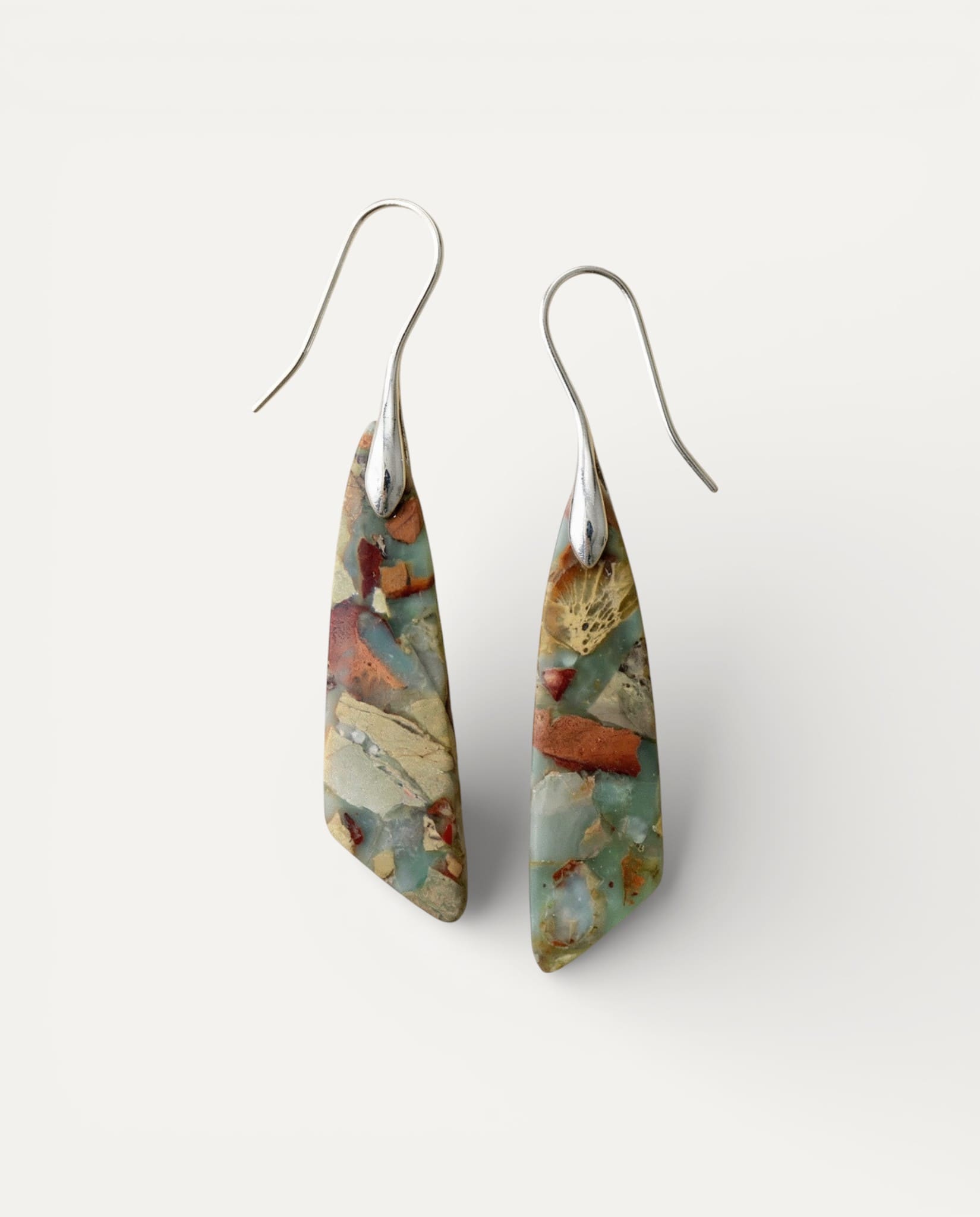 Vintage Earrings with Natural Stones