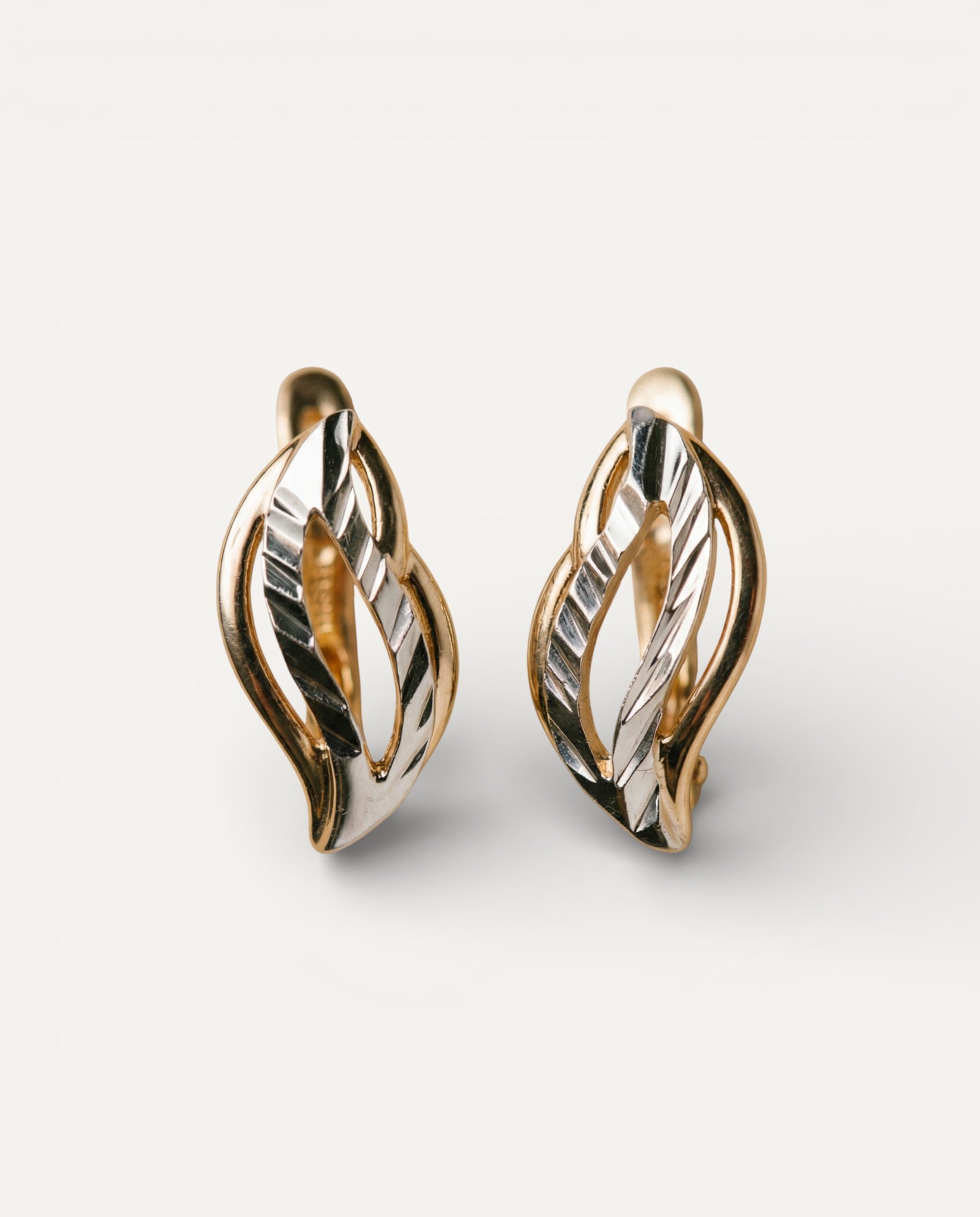 Elegant Gold and Silver Earrings