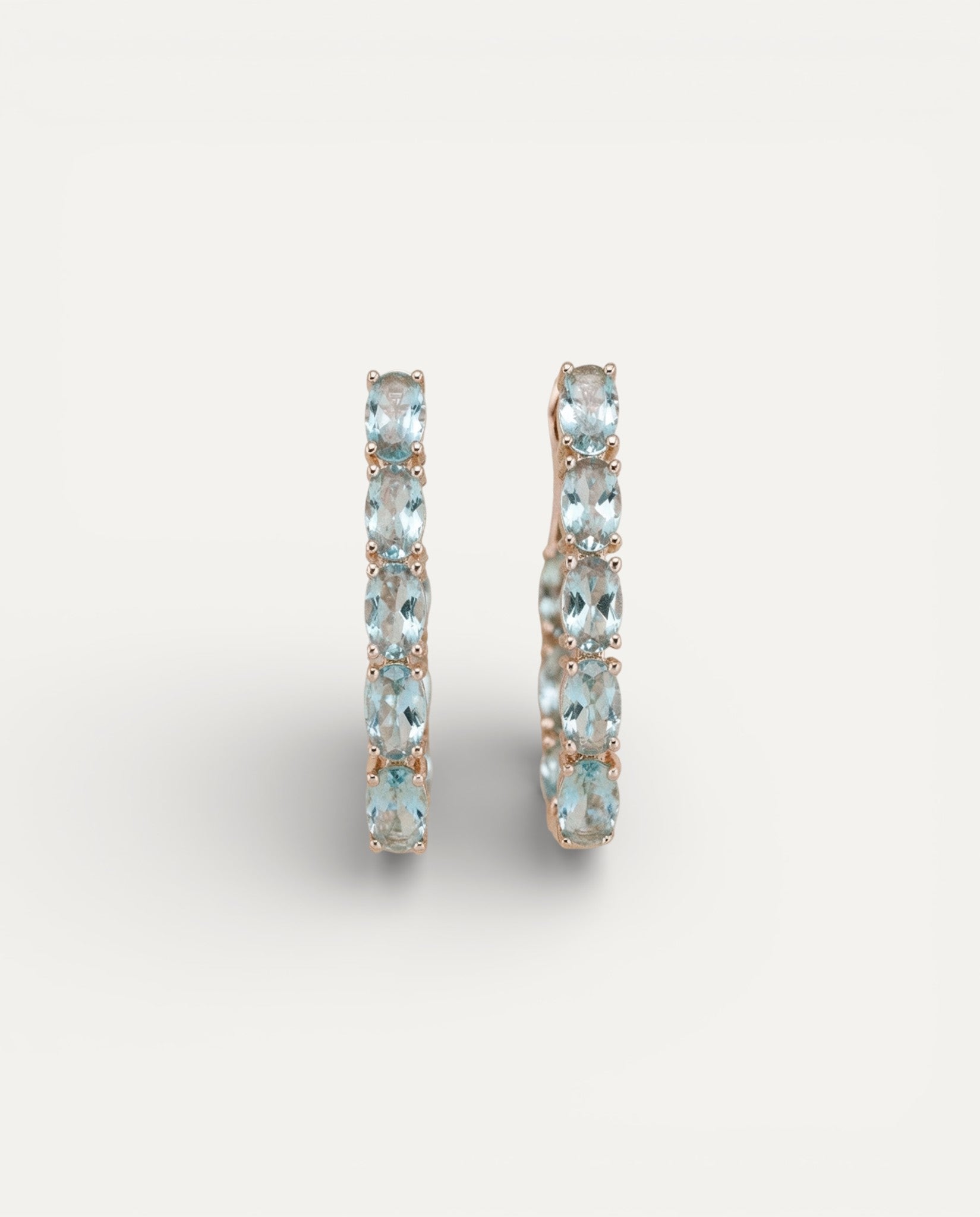 Elegant Turquoise and Cubic Zirconia Gold Earrings