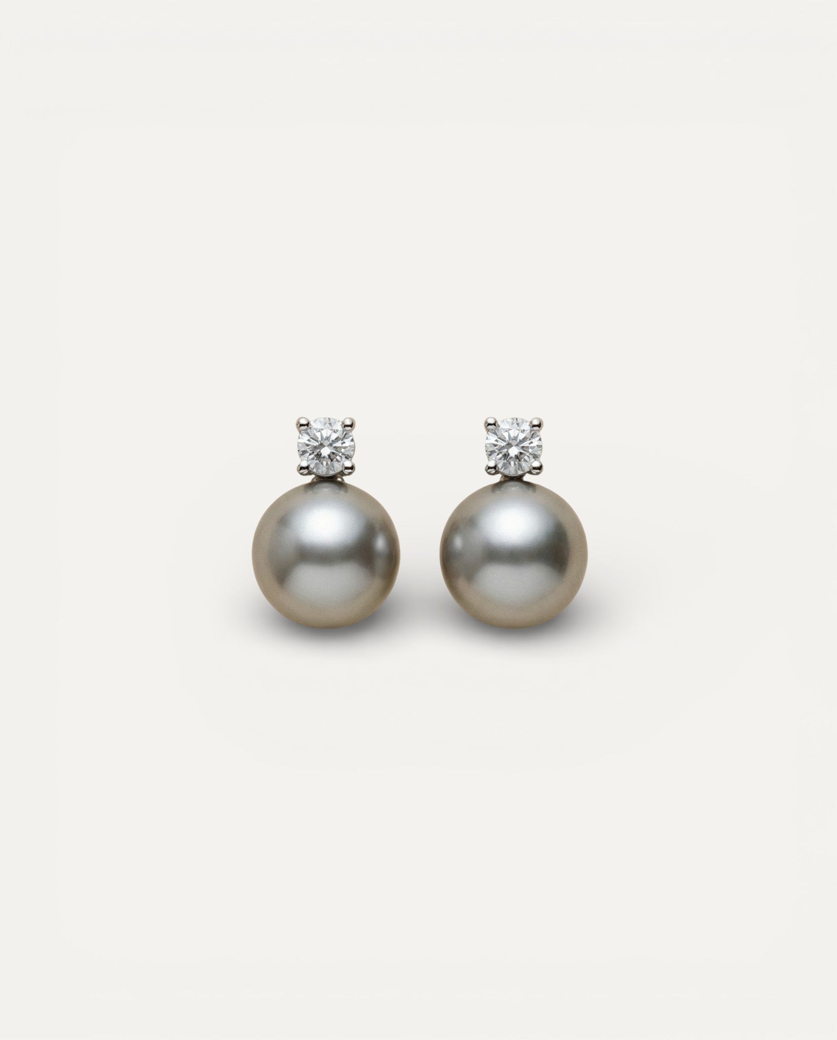 Elegant Black Pearl Earrings with Cubic Zirconia