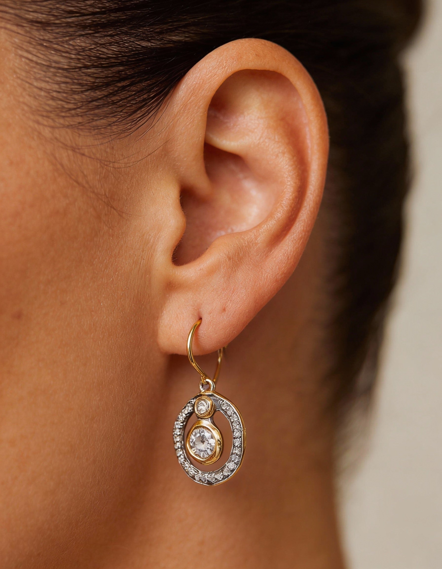 Classic Gold Cubic Zirconia Earrings