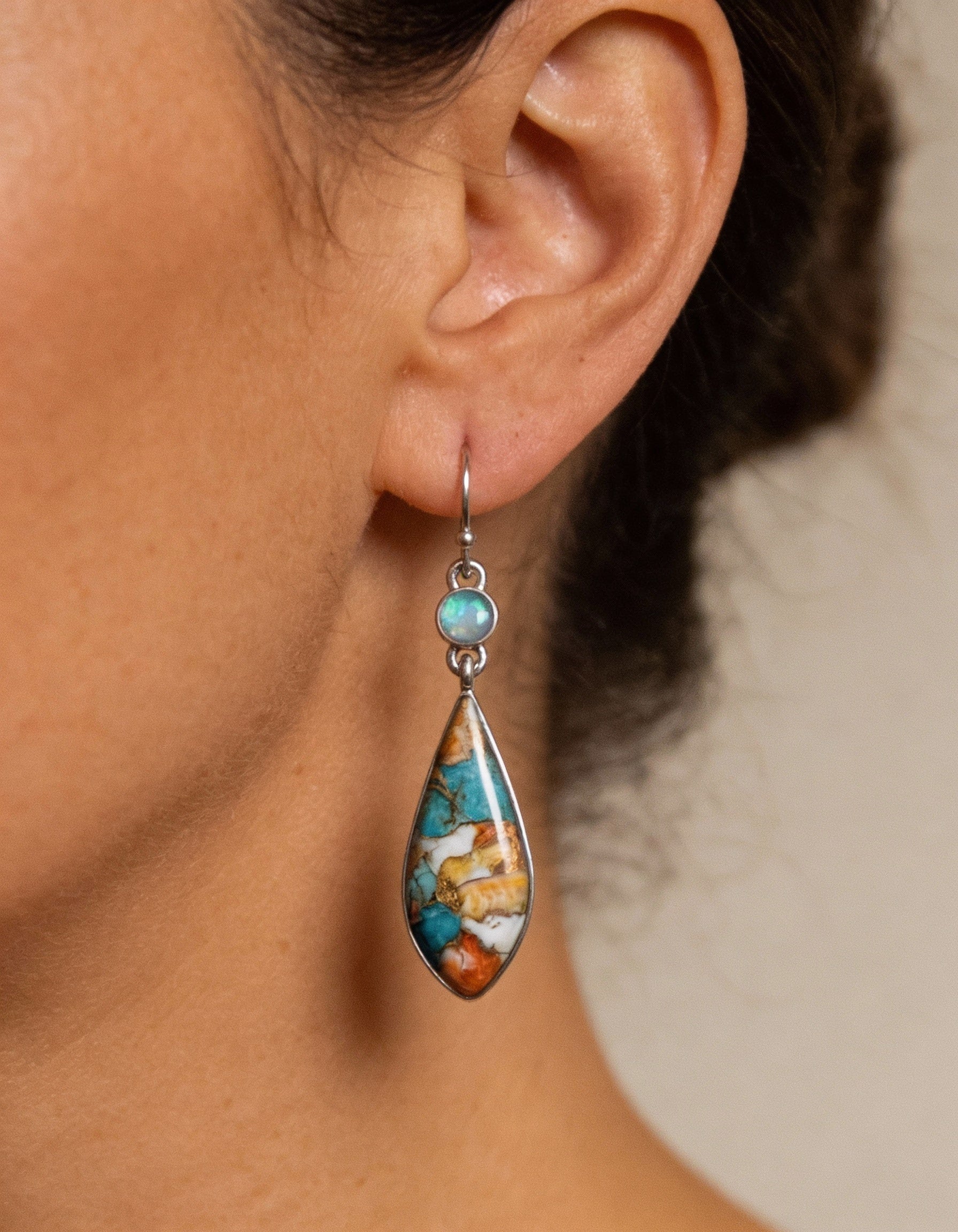 Vintage Colourful Stone Earrings