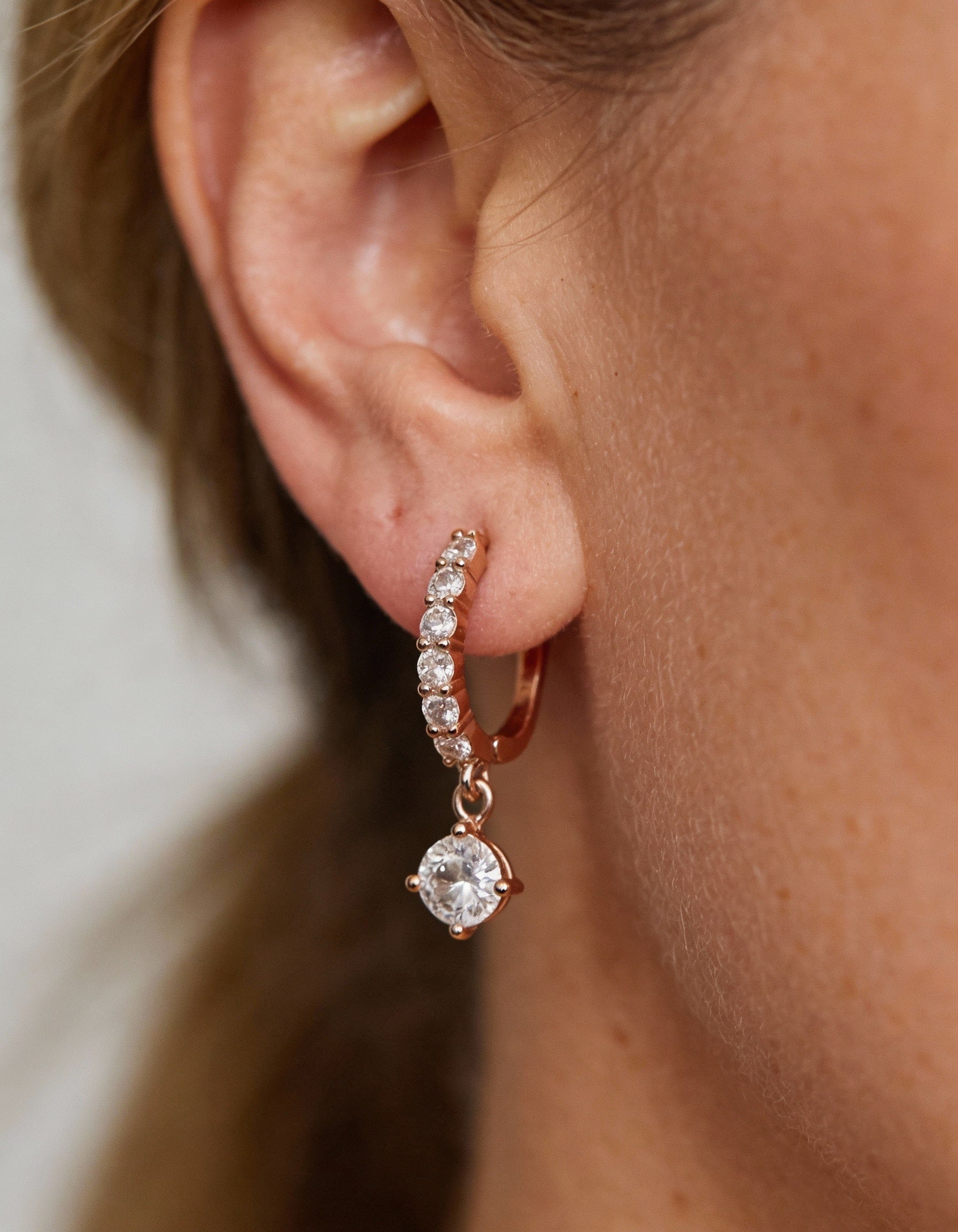 Elegant White Cubic Zirconia Earrings