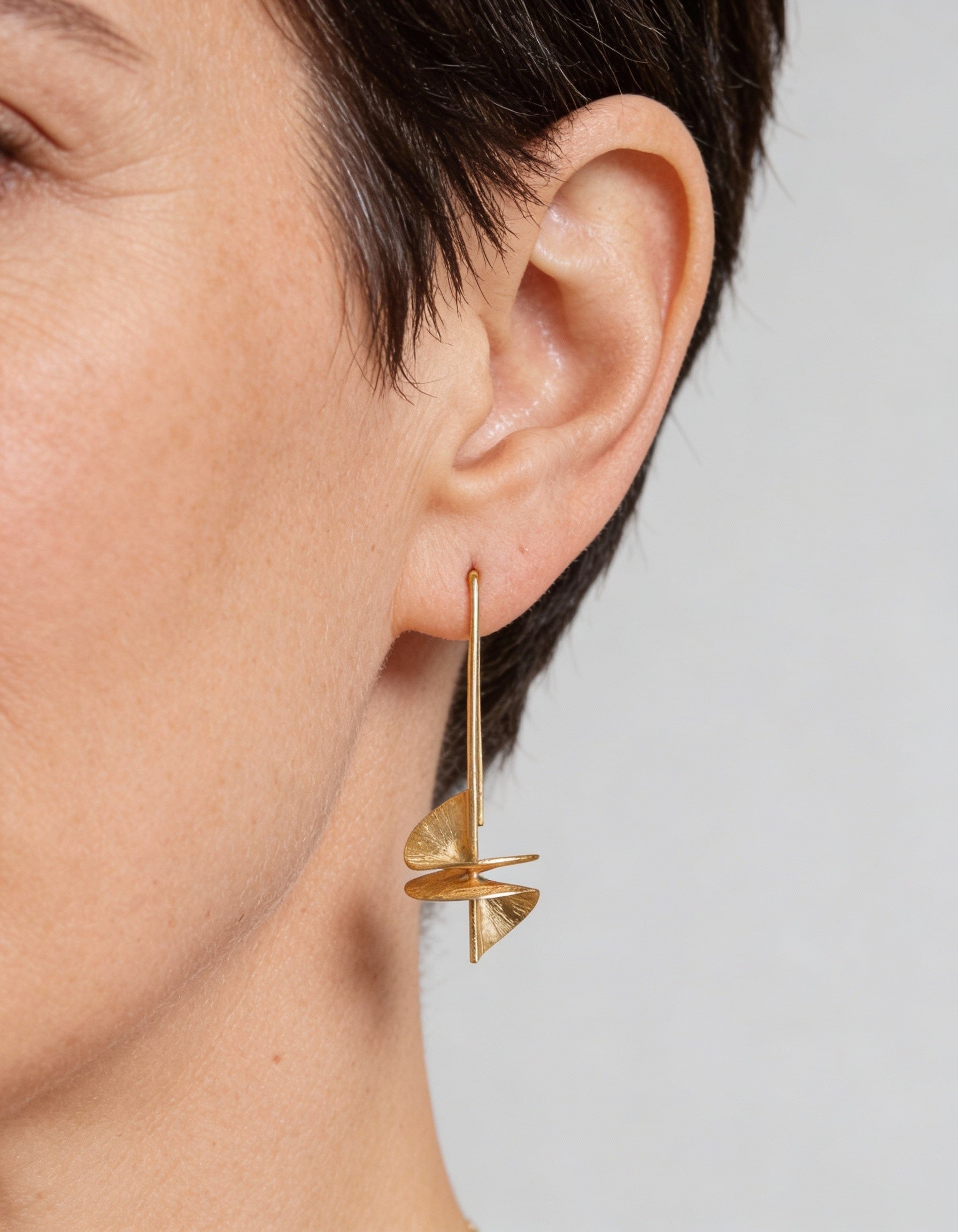 Elegant Gold Scale Earrings