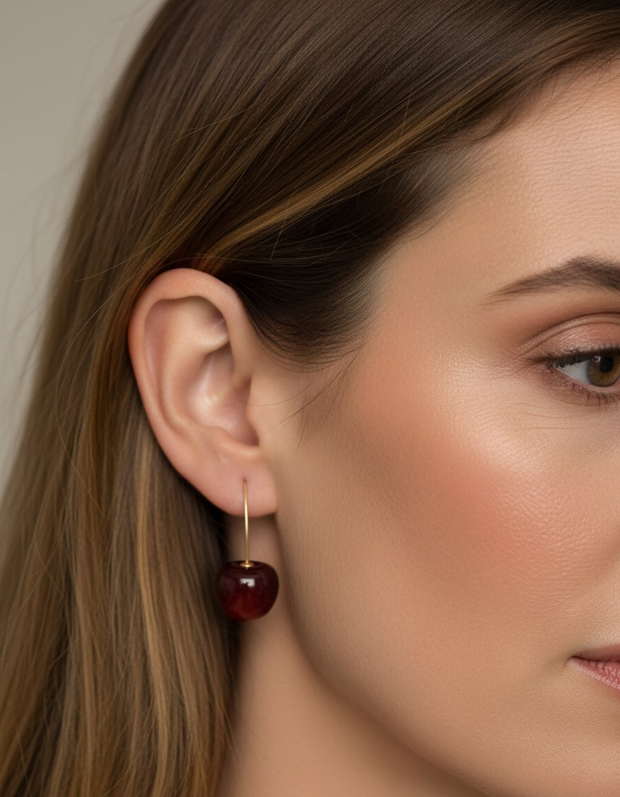 Luxurious Red Cherry Earrings