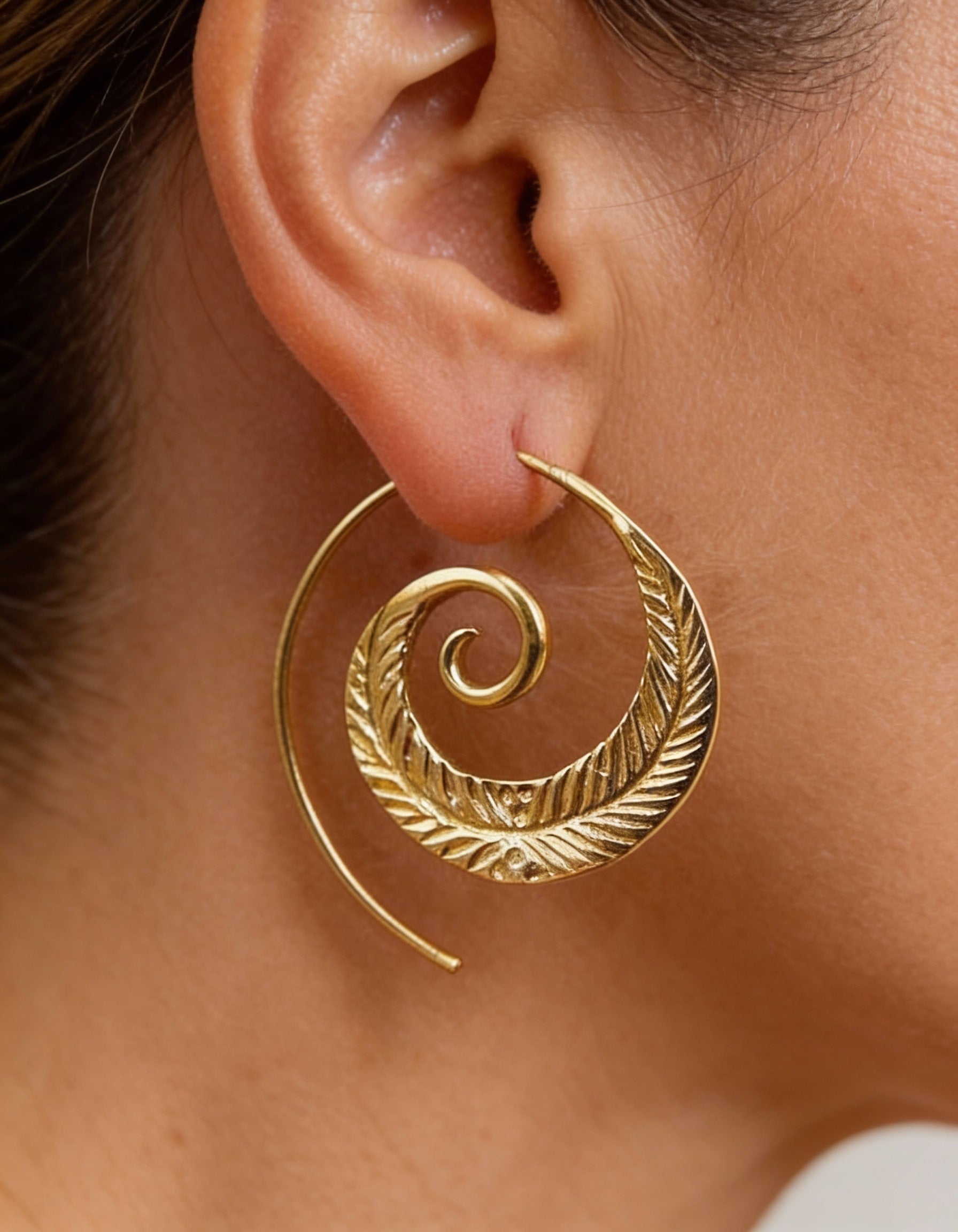 Vintage Gold Spiral Earrings