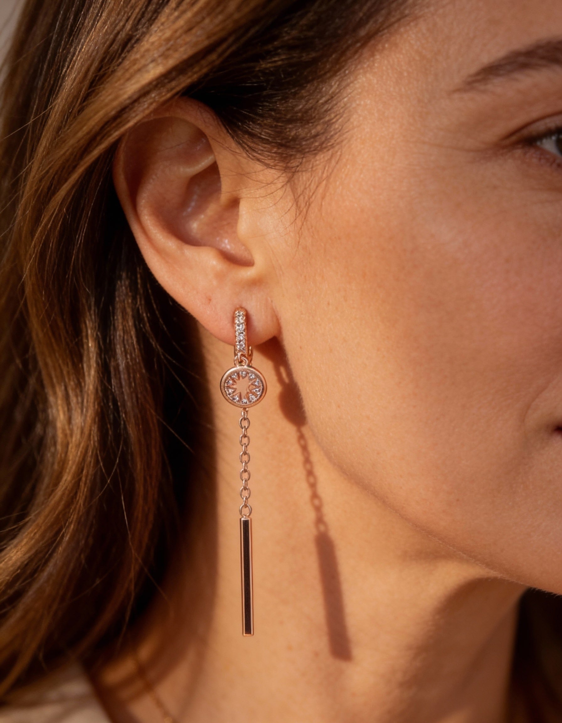 Gold-Plated Sequin Earrings