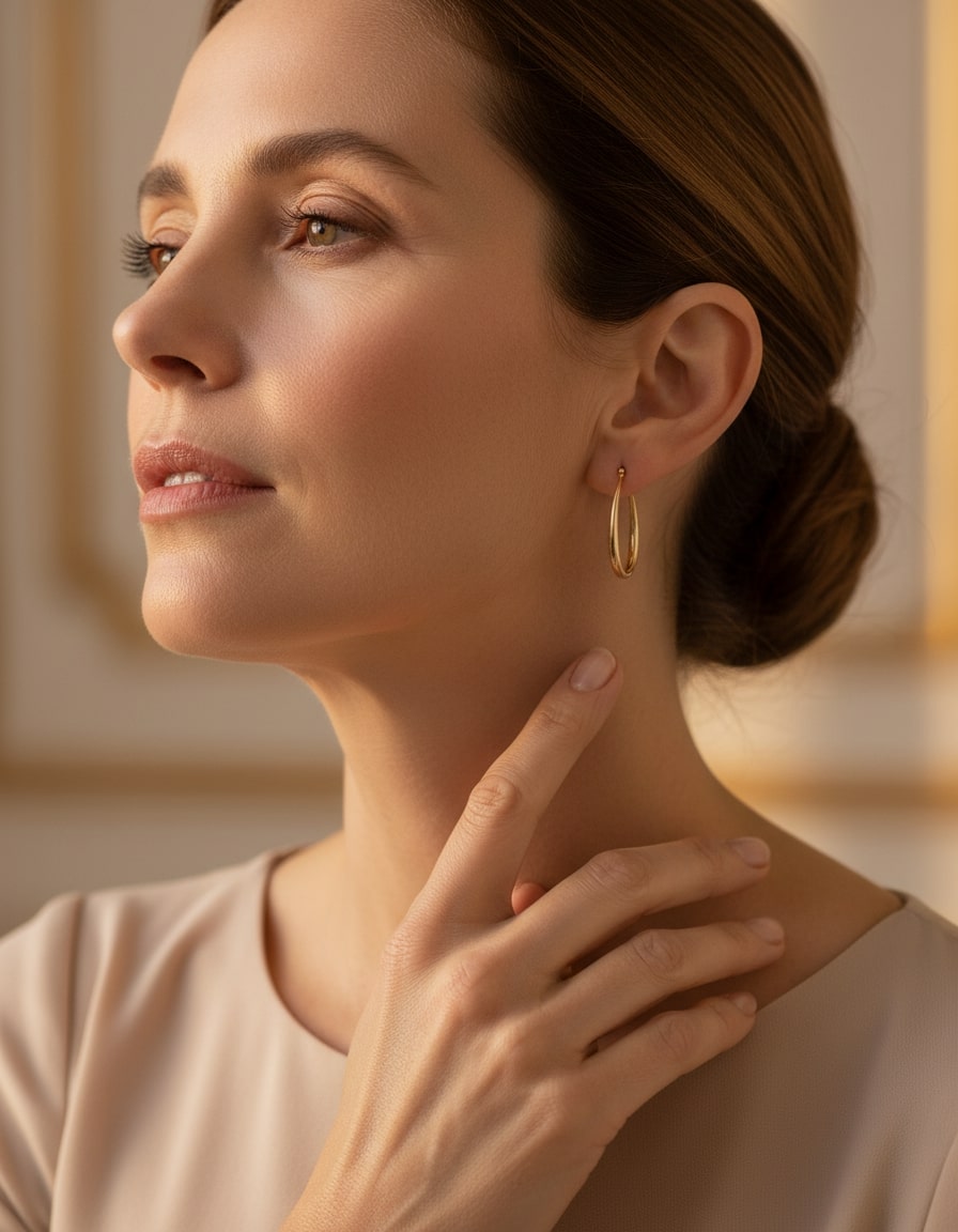 Vintage Gold Hoop Earrings