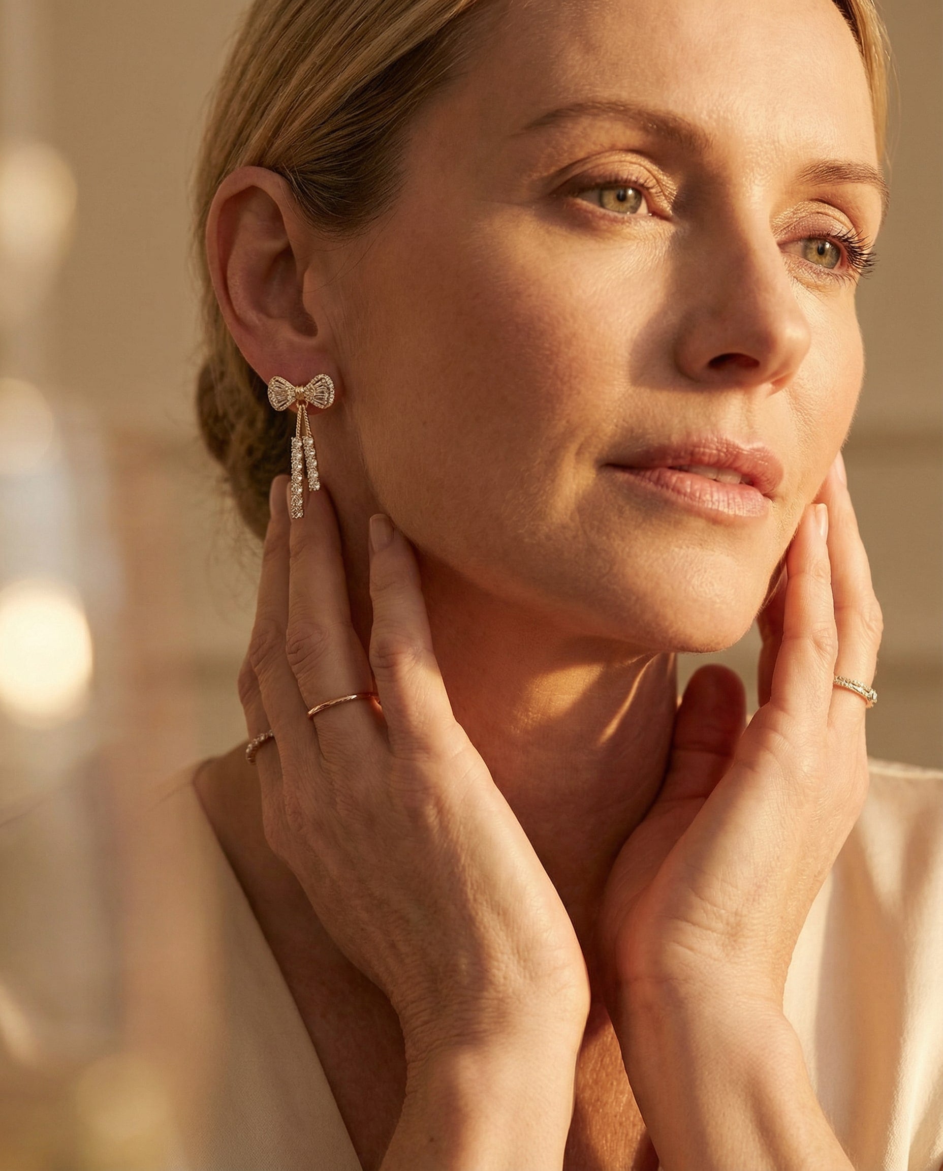 Bow with Zirconia in Gold