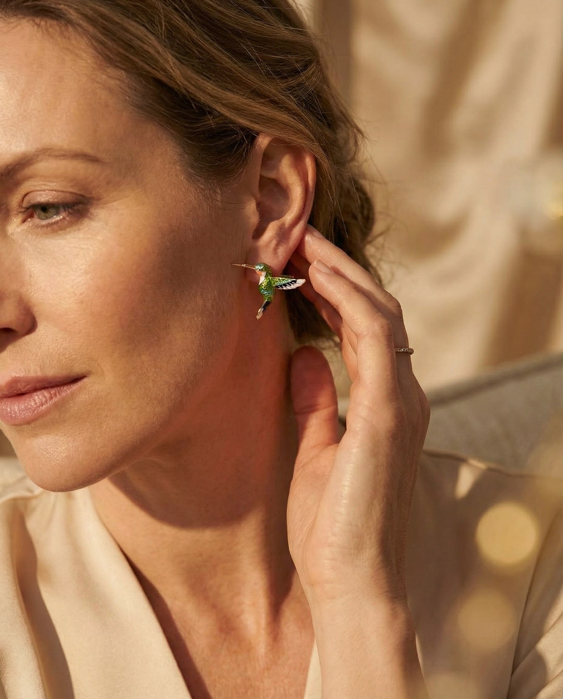 Creative Hummingbird Shaped Statement Earrings