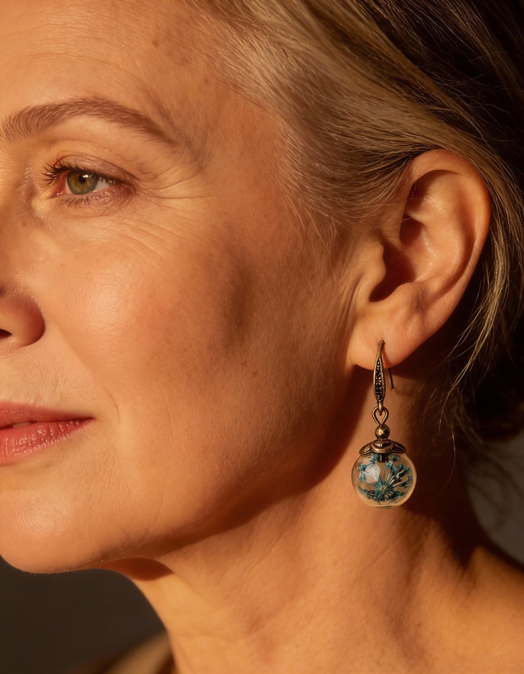 Vintage Antique Gold Floral Earrings