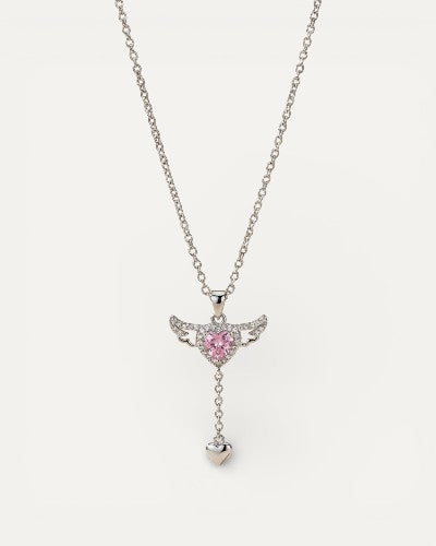 Cupid Heart Angel Wings Necklace