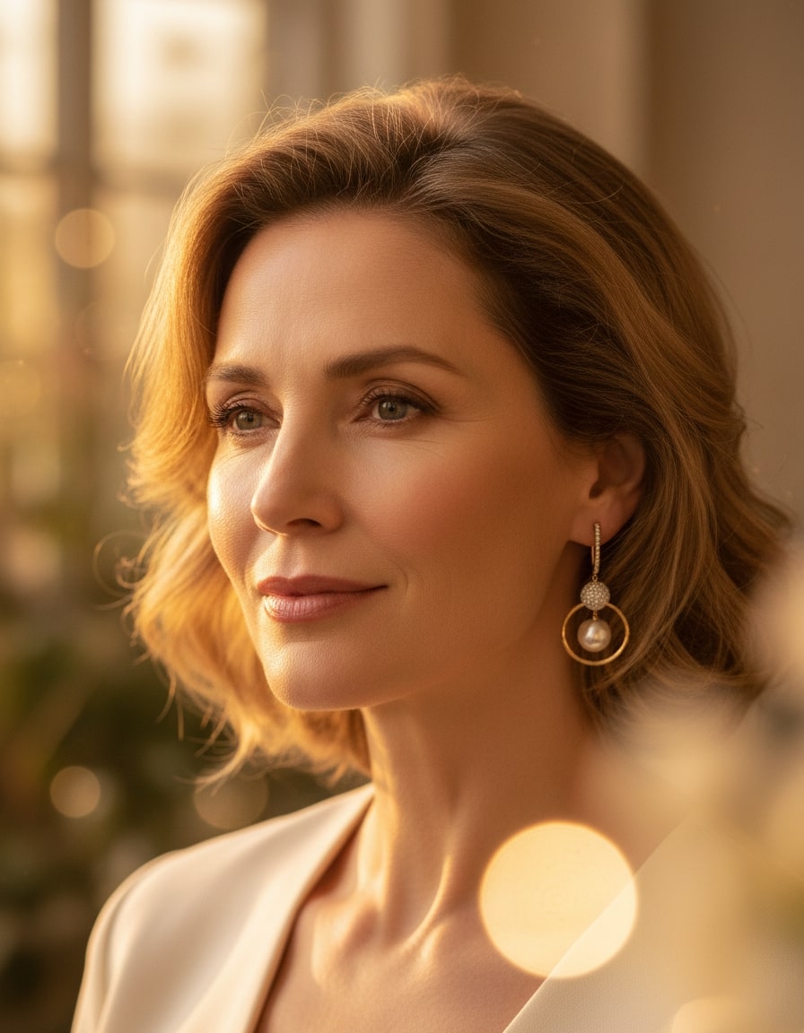 Luxury Earrings with Cultured Pearls and Zircons