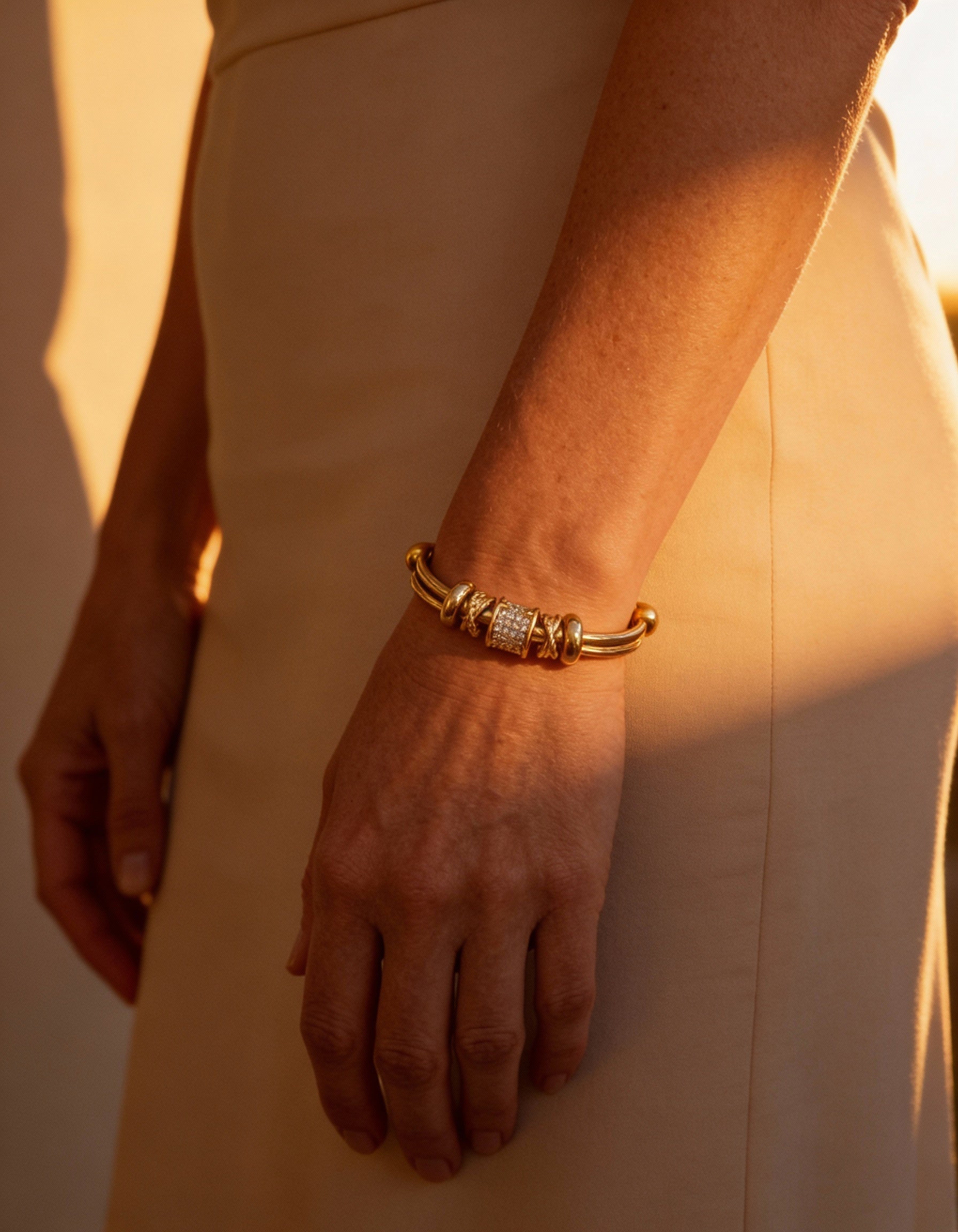 Adjustable Gold Charm Bracelet