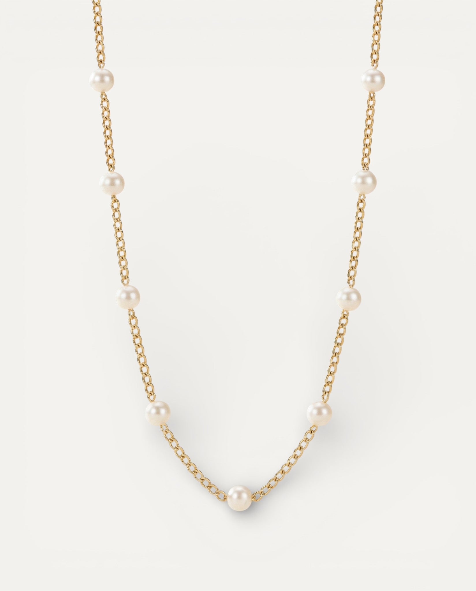 Small Gold Pearl Necklace