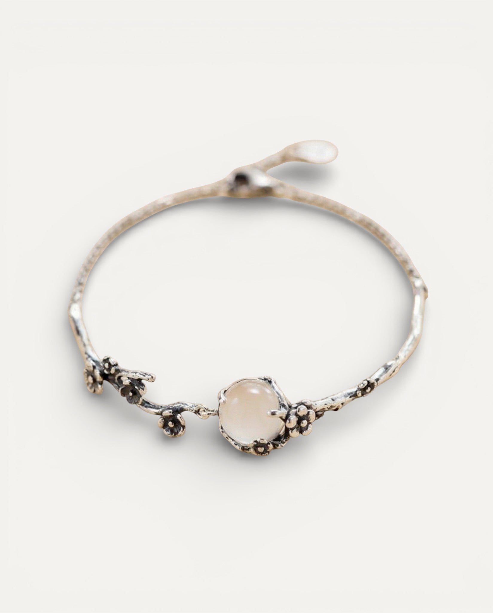 Vintage Silver Flower Branch Bracelet