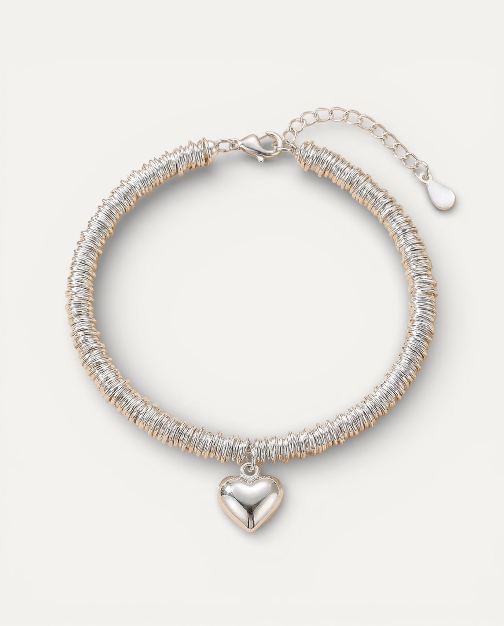 Elegant Silver Heart Bracelet