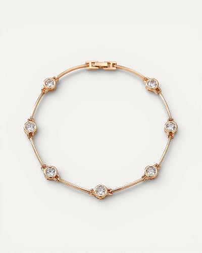 Elegant Gold Cubic Zirconia Bracelet